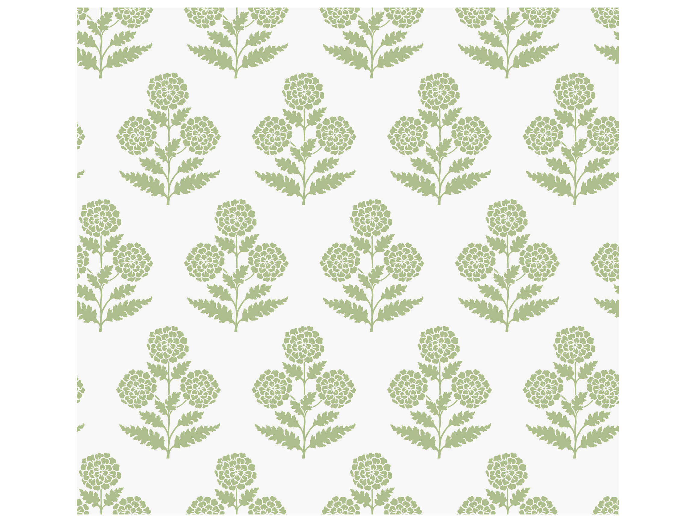 York Wallcoverings Antonina Vella Green Marigolds Wallpaper