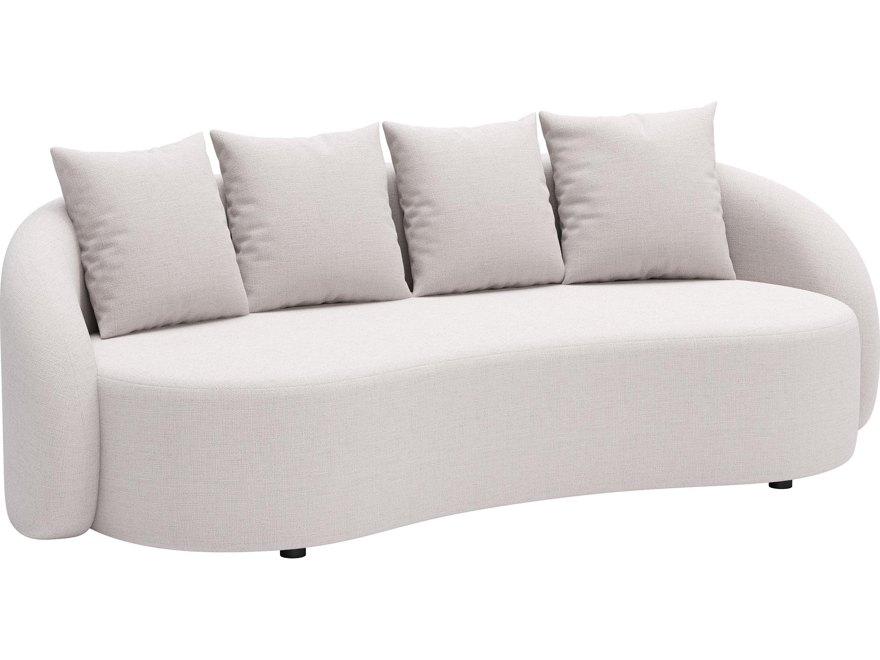 Zuo Outdoor Sunny Isles Beige Aluminum Cushion Sofa