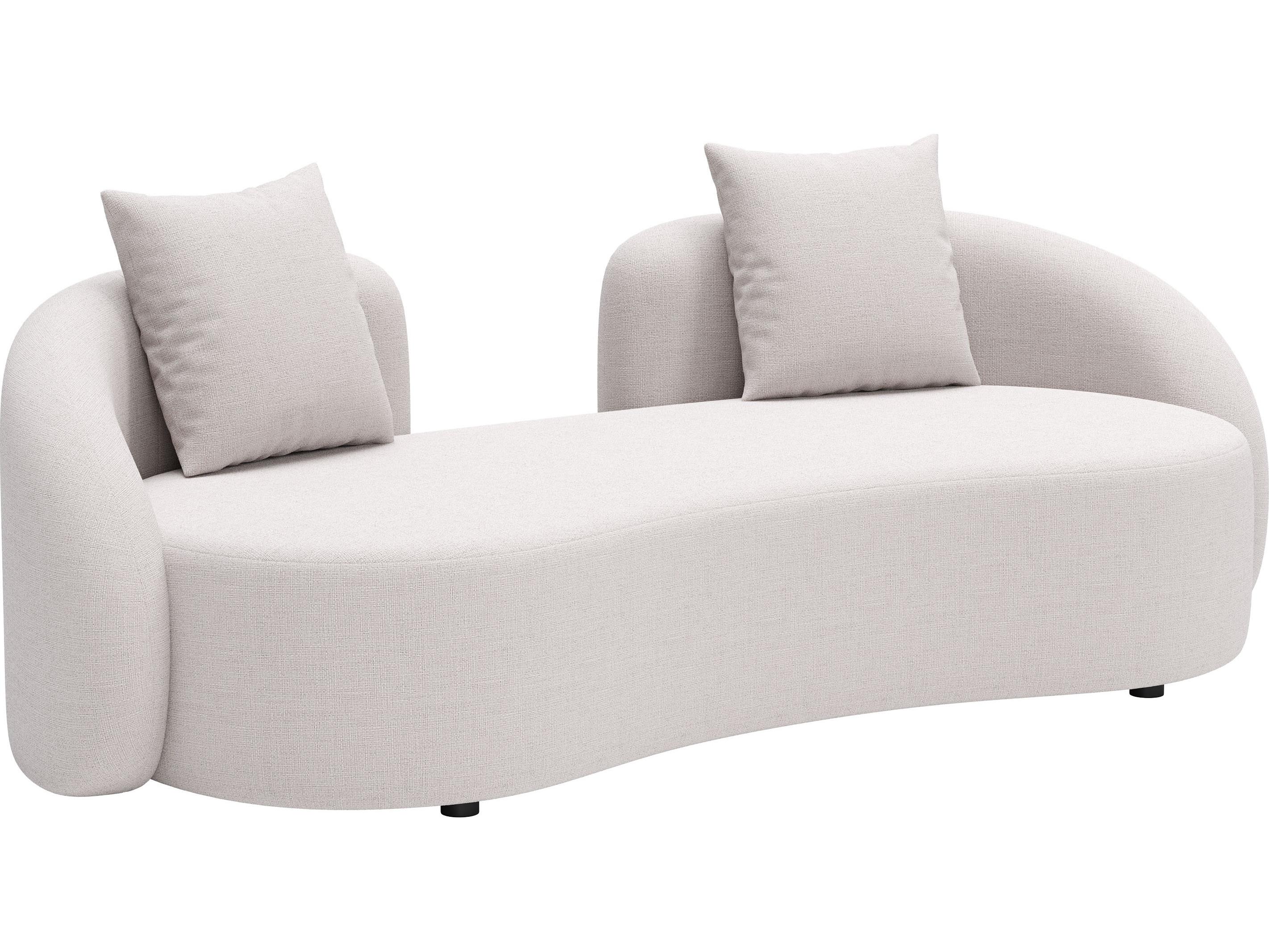Zuo Outdoor Sunny Isles Beige Aluminum Cushion Loveseat