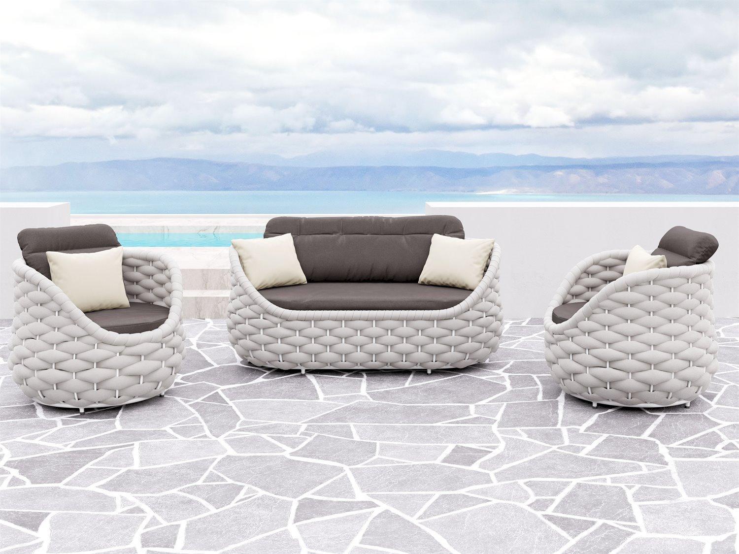 Zuo Outdoor Coral Reef Patio Lounge Set