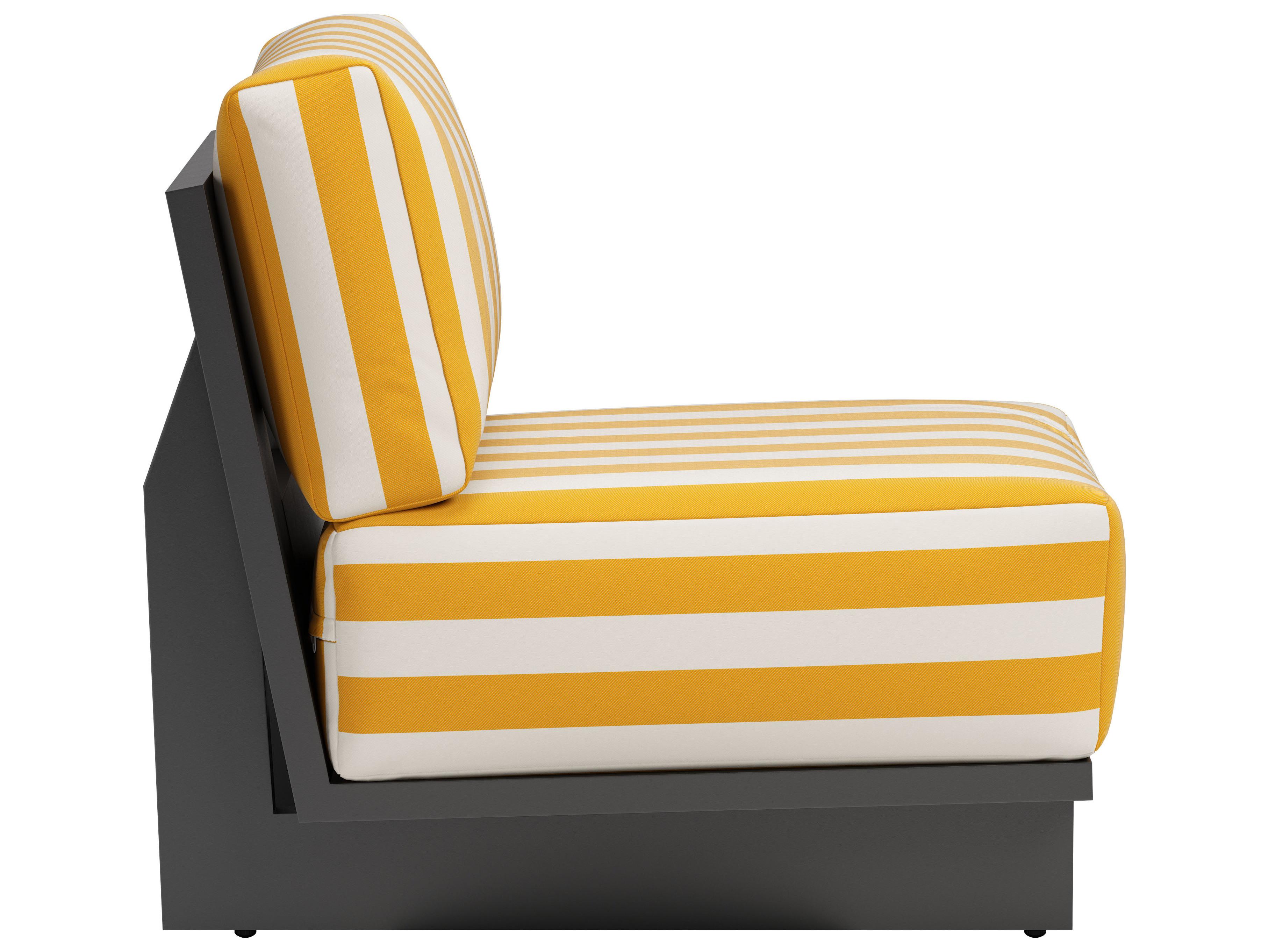 Zuo Outdoor Shoreline Yellow Aluminum Cushion Lounge Chair