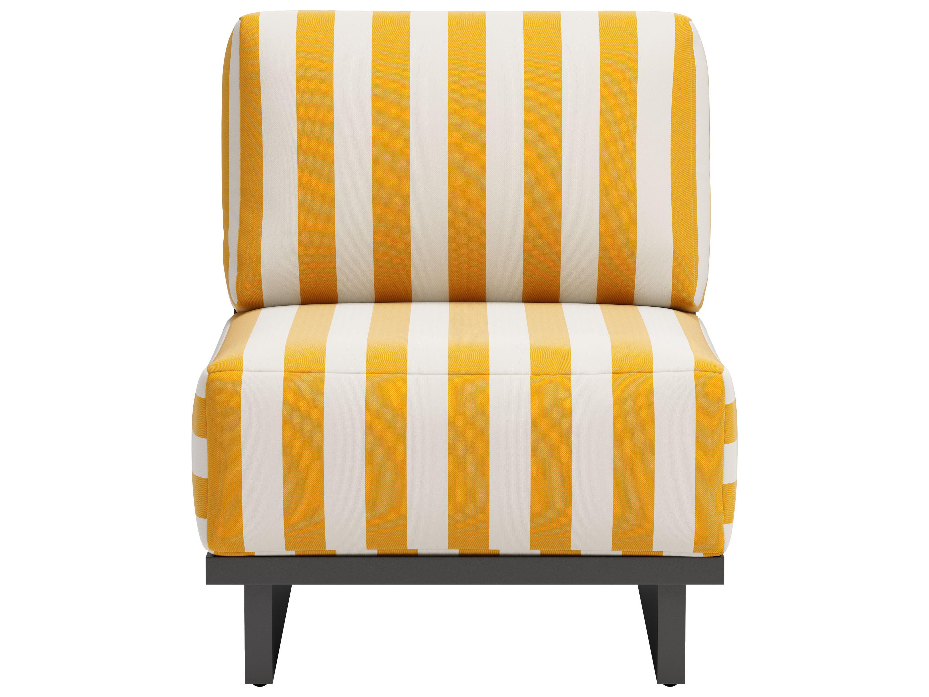 Zuo Outdoor Shoreline Yellow Aluminum Cushion Lounge Chair