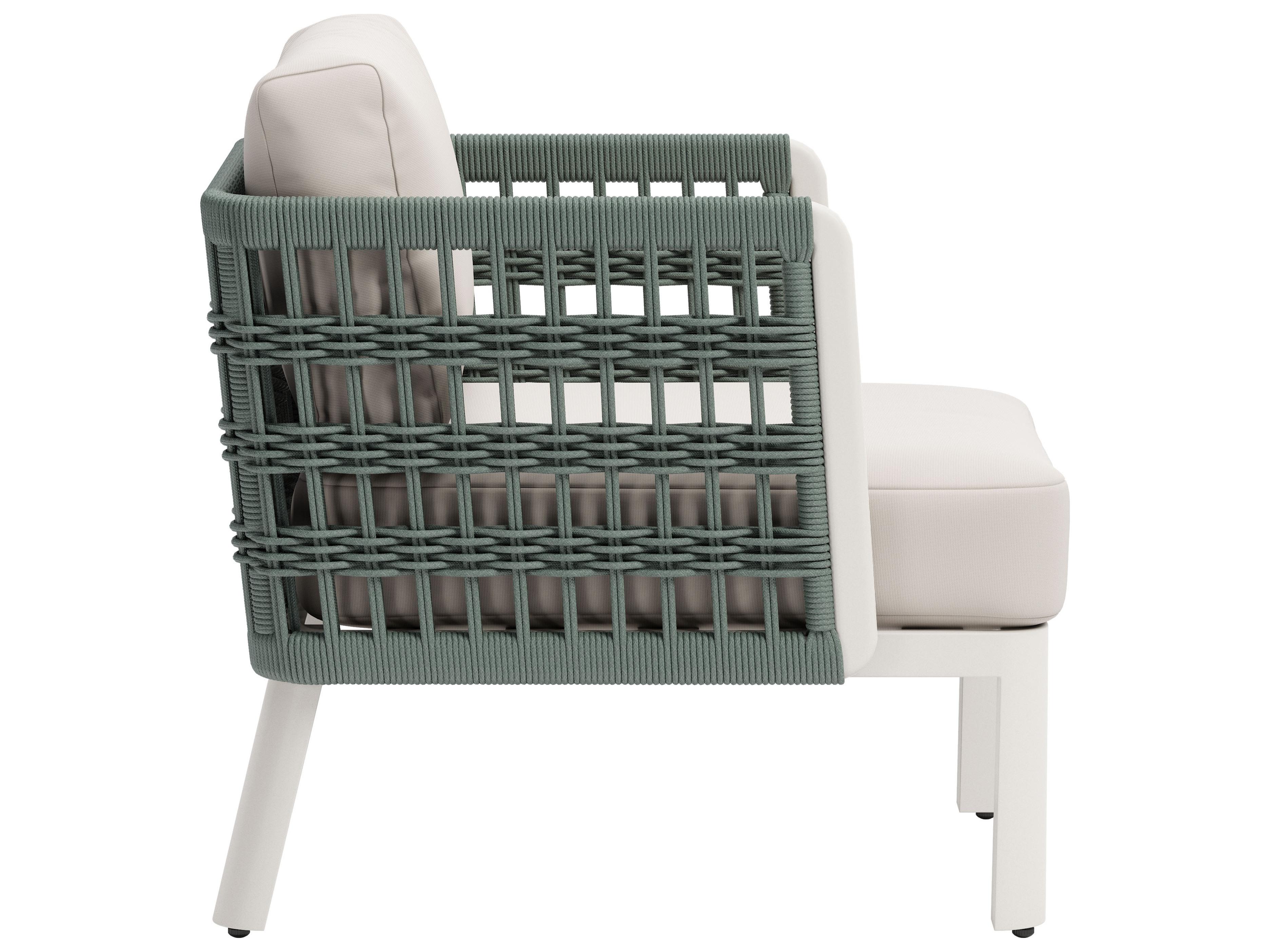 Zuo Outdoor Bridgehampton White Aluminum Cushion Lounge Chair