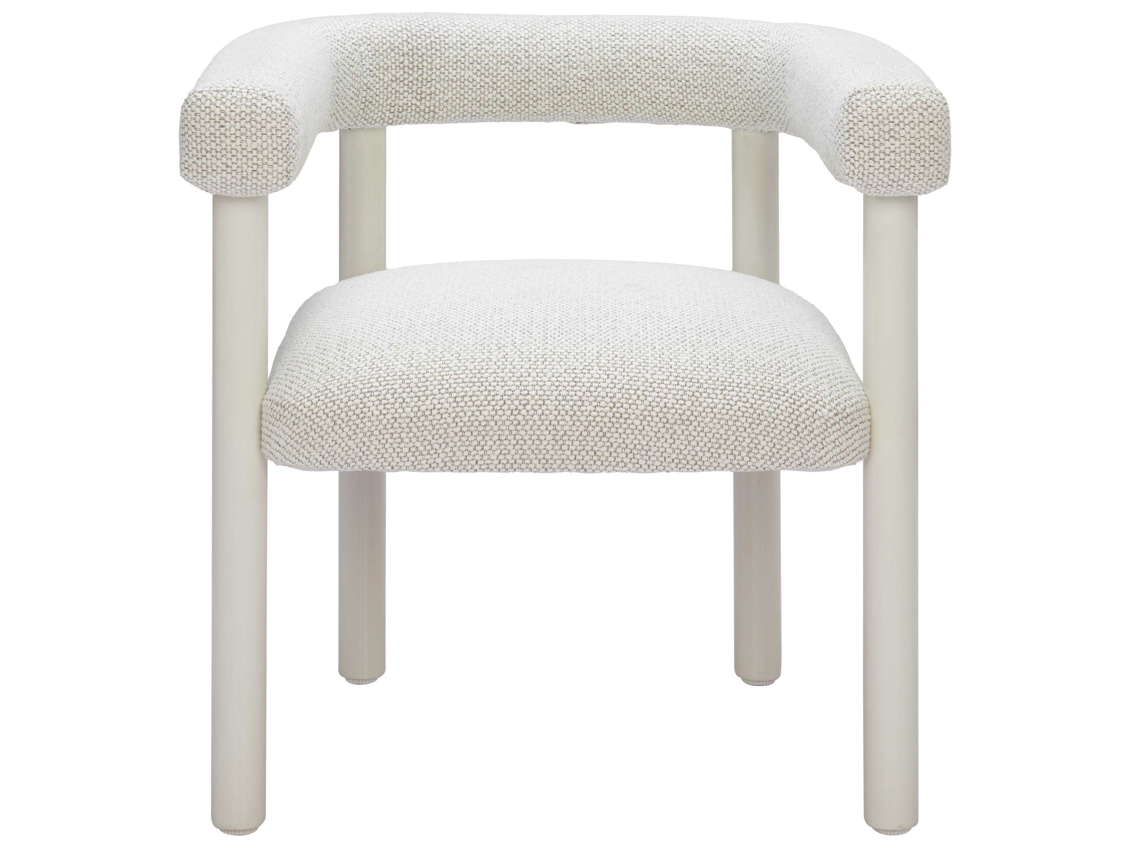 Zuo Outdoor Sunbath White Aluminum Cushion Dining Chair, Set of 2
