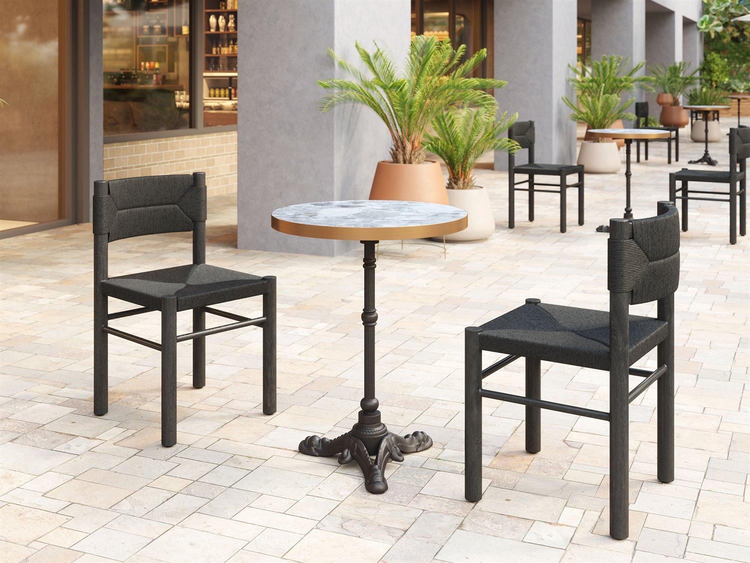 Zuo Outdoor Gazebo Multicolor Aluminum Round Dining Table