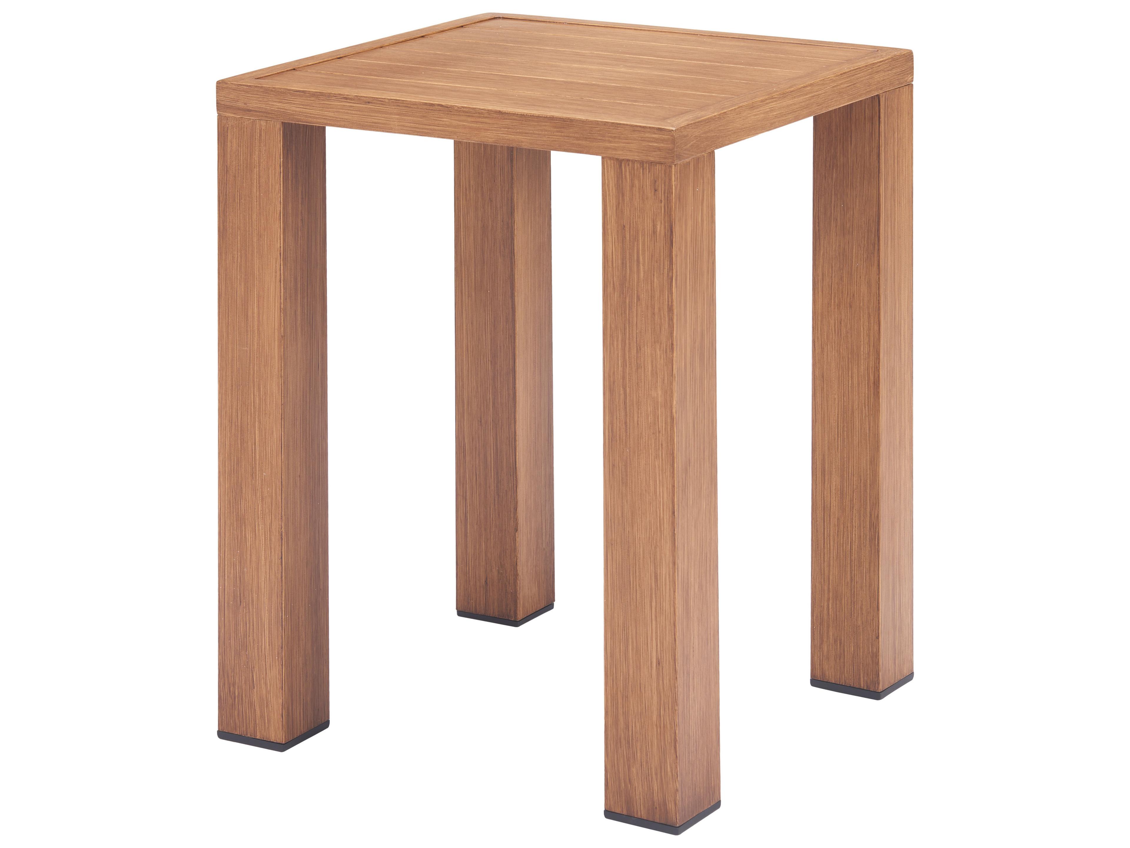Zuo Outdoor Regels Natural Aluminum Square End Table