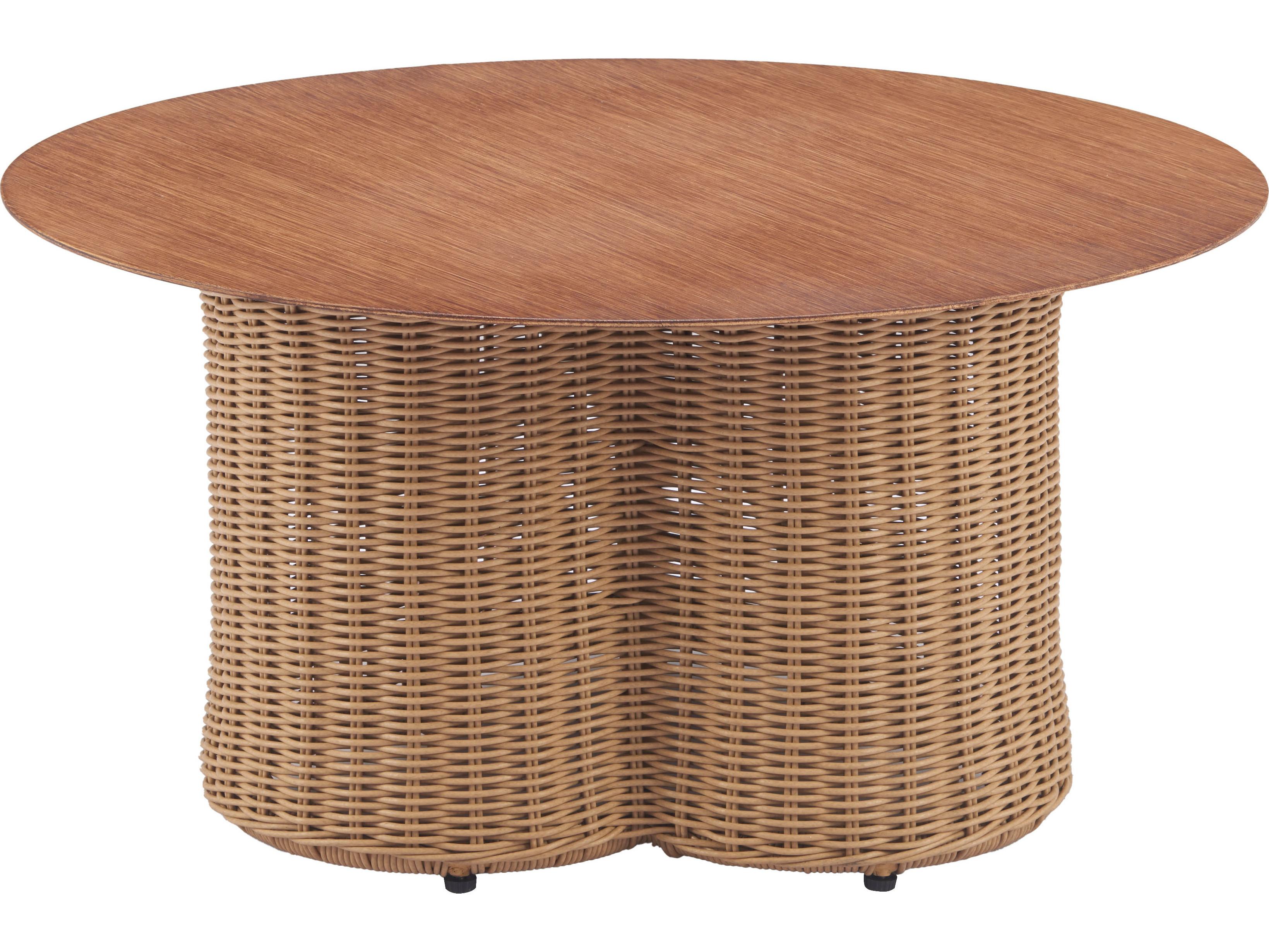 Zuo Outdoor Soka Natural Aluminum Round Coffee Table