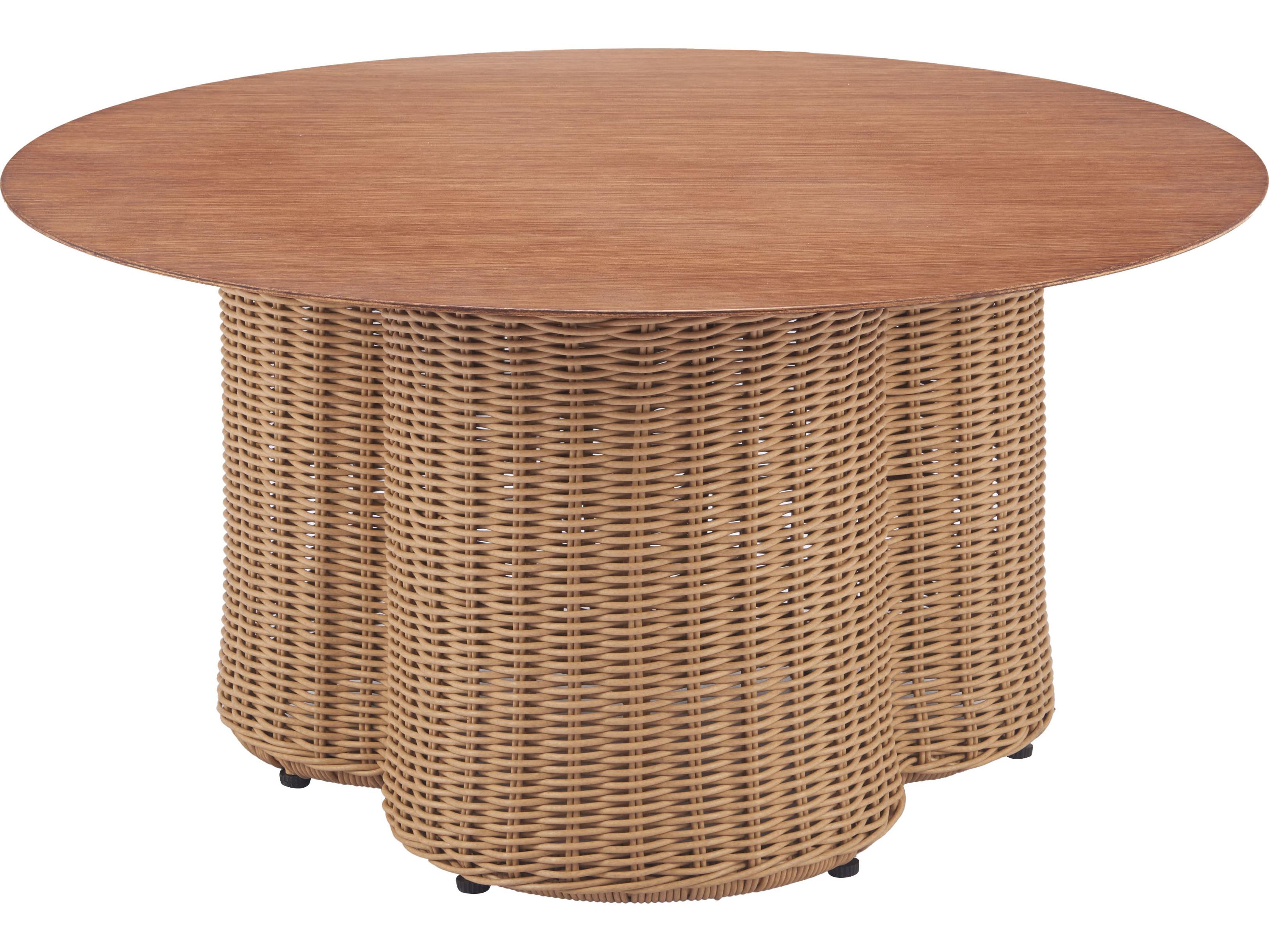 Zuo Outdoor Soka Natural Aluminum Round Coffee Table