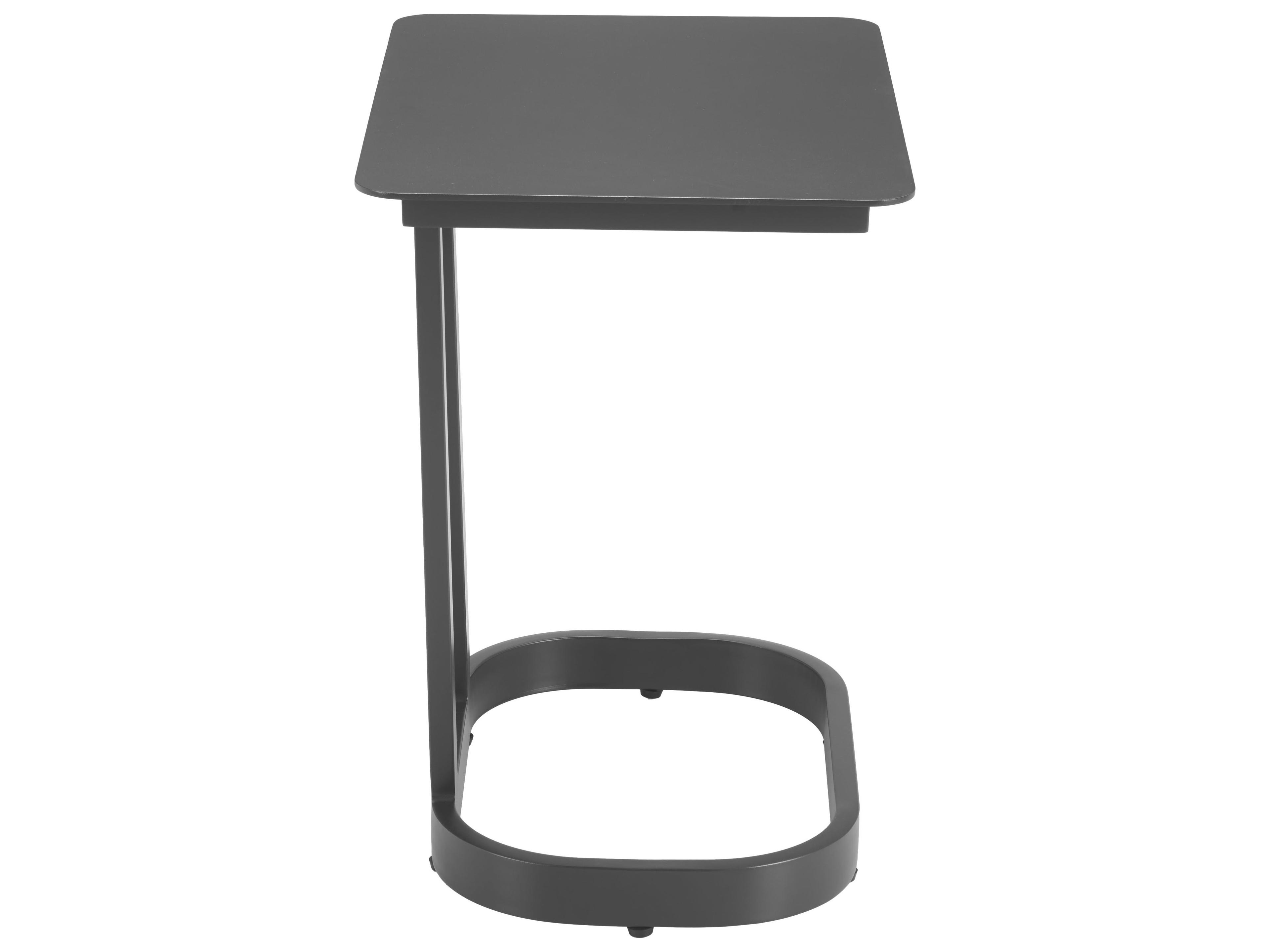 Zuo Outdoor Friss Black Aluminum Rectangular End Table