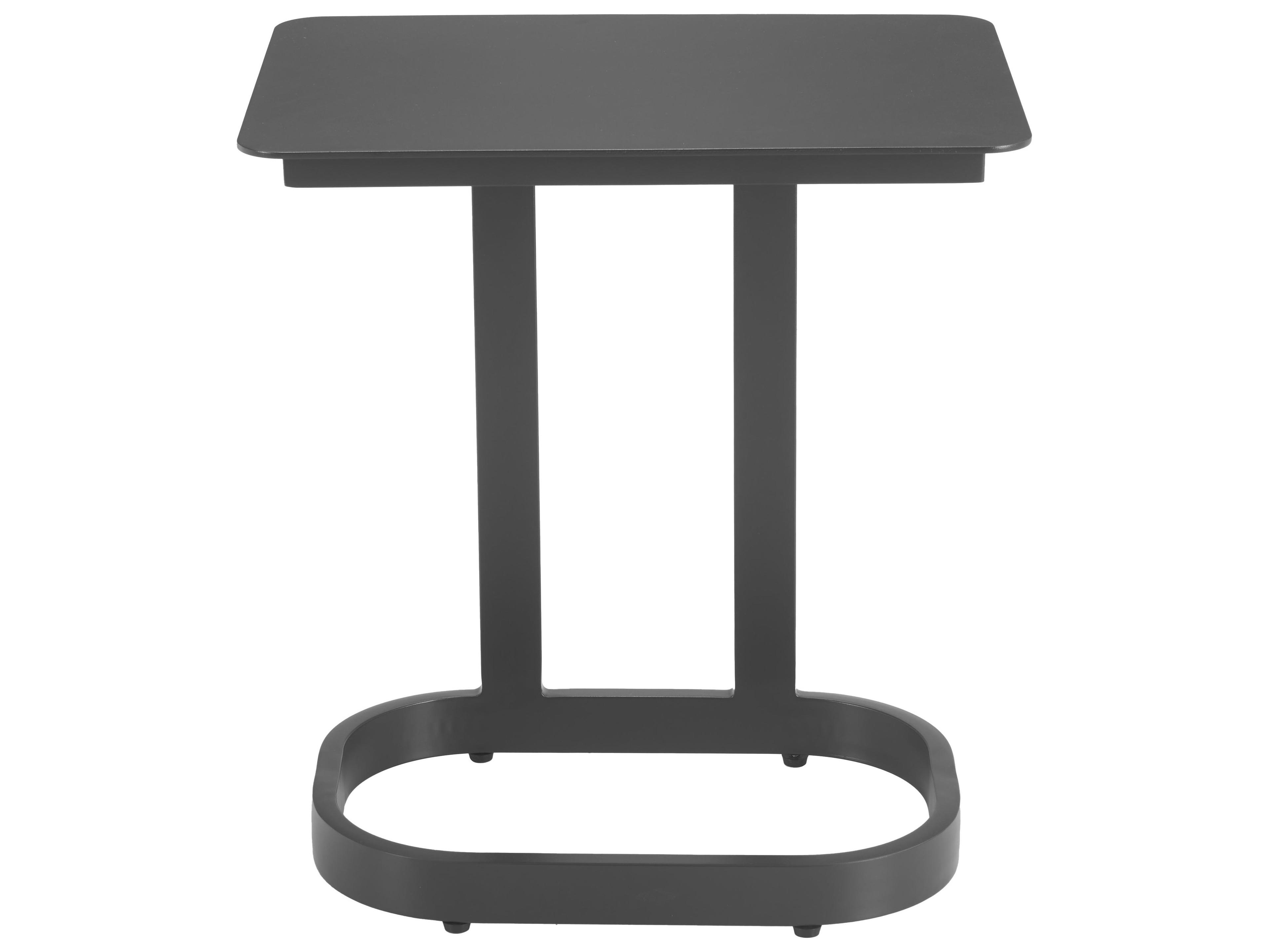 Zuo Outdoor Friss Black Aluminum Rectangular End Table