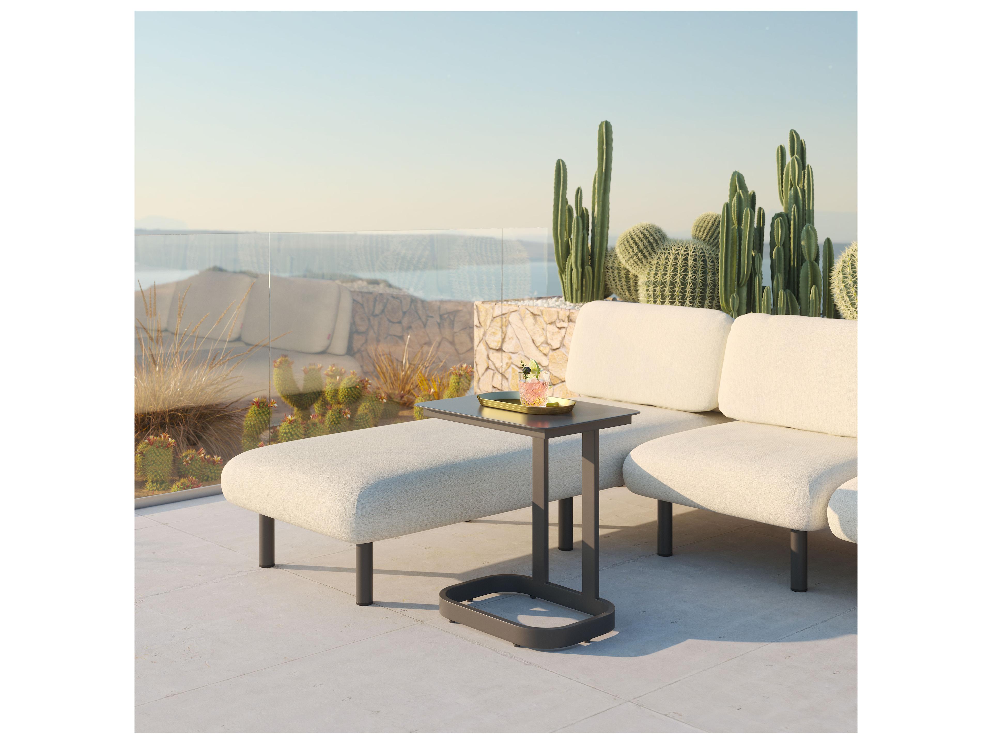Zuo Outdoor Friss Black Aluminum Rectangular End Table