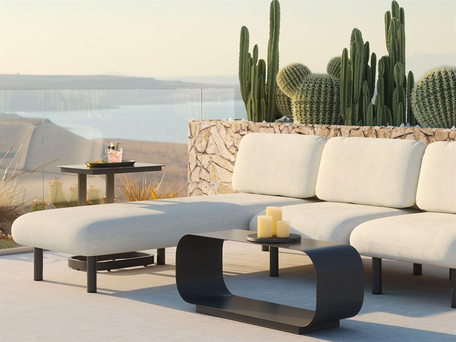 Zuo Outdoor Brisa Charcoal Aluminum Rectangular Coffee Table