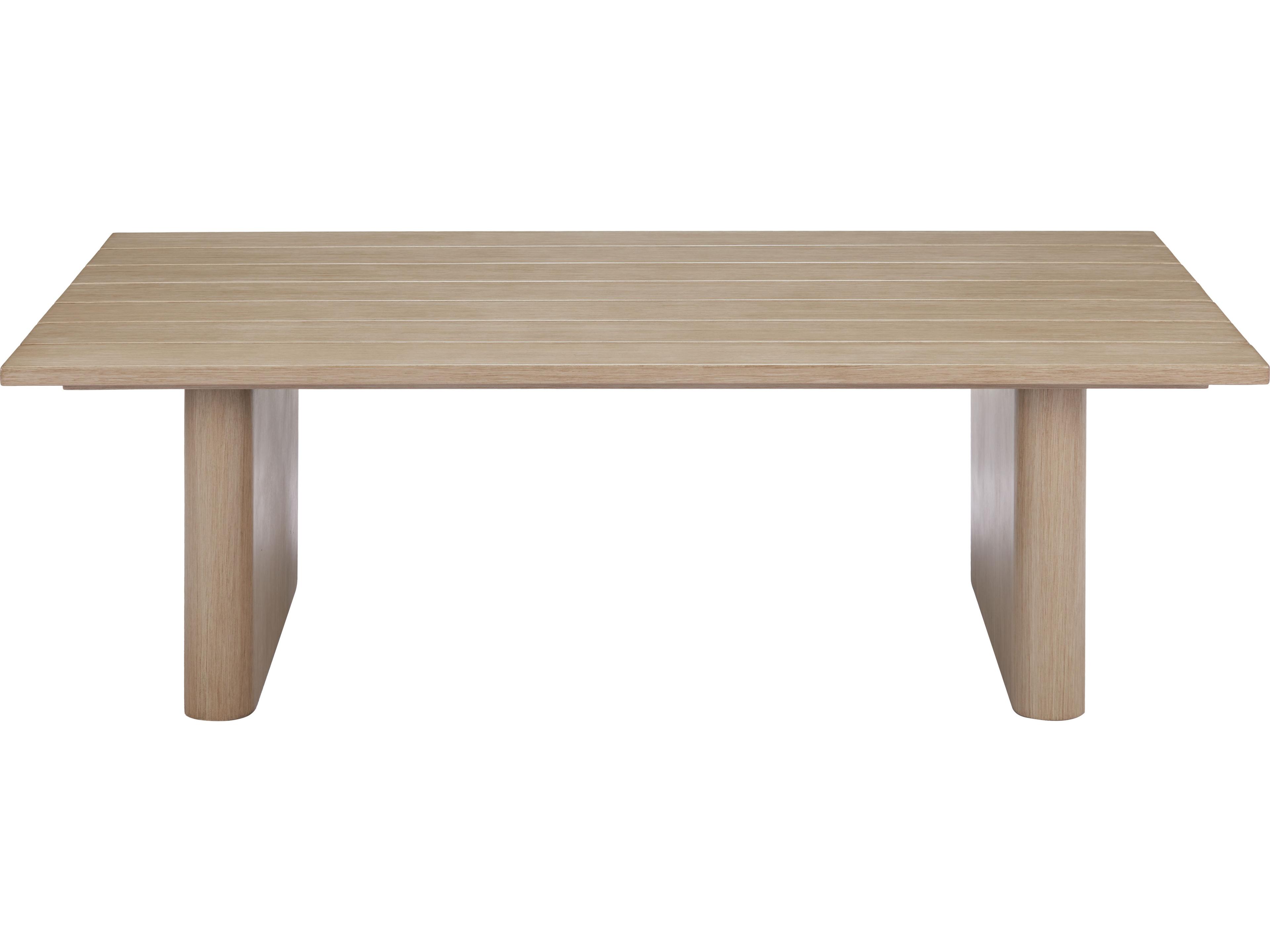 Zuo Outdoor Duna Natural Faux Wood Rectangular Coffee Table