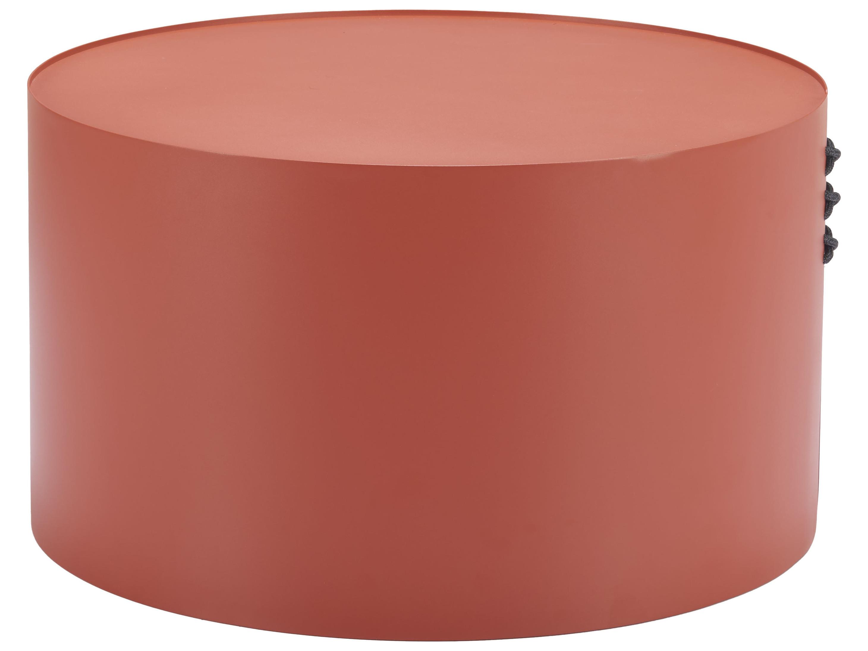 Zuo Outdoor Bayu Brown Faux Wood Round Coffee Table