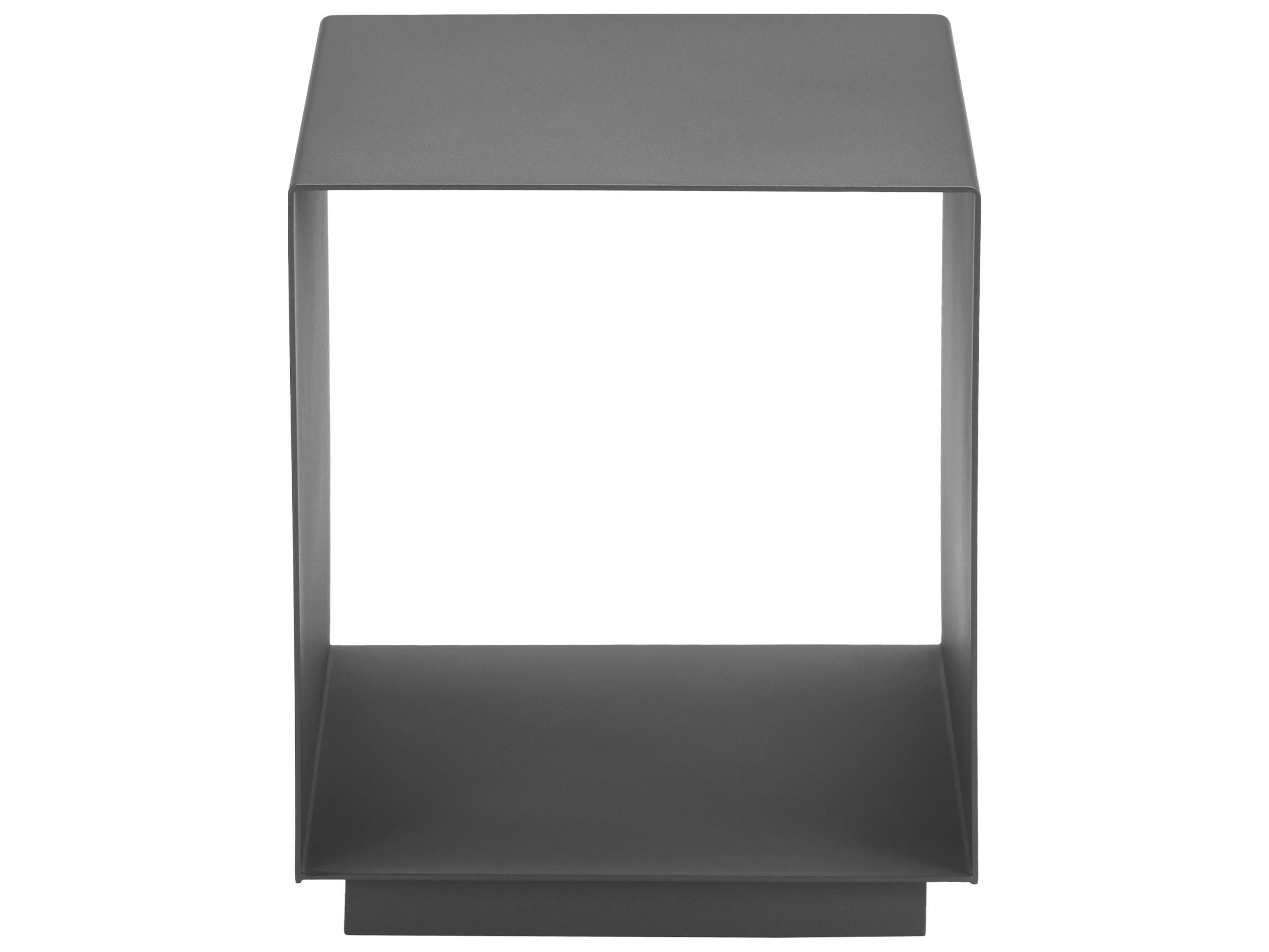 Zuo Outdoor Kokos Charcoal Aluminum Square End Table