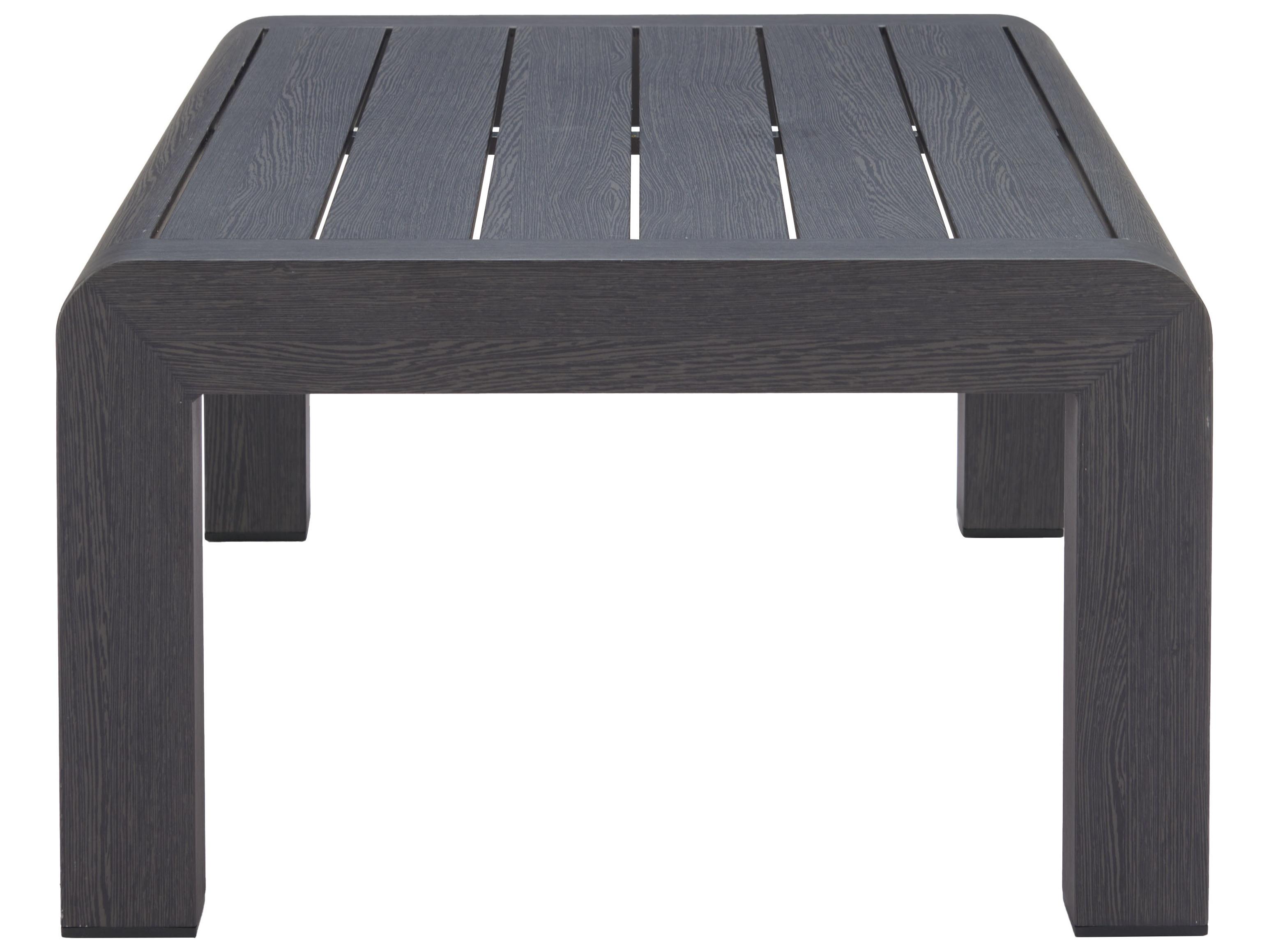 Zuo Outdoor Rolig Black Aluminum Rectangular Coffee Table
