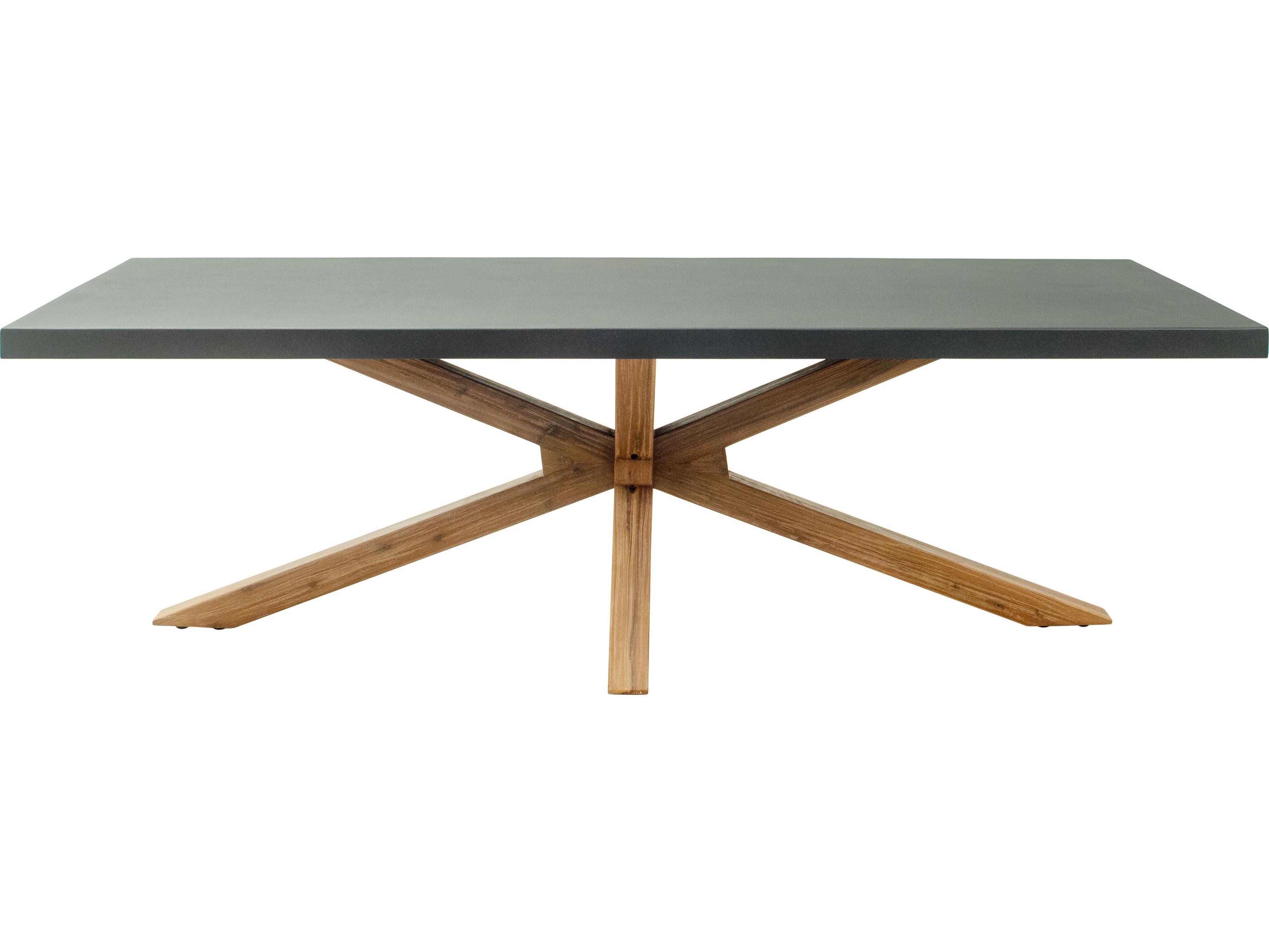 Zuo Outdoor Suan Gray Wood Rectangular Dining Table
