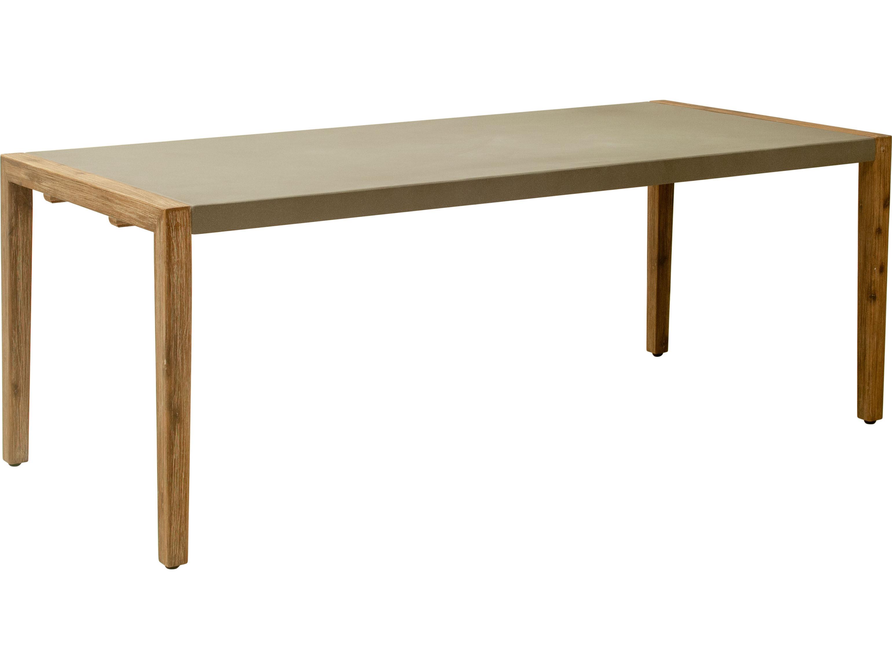 Zuo Outdoor Kata Gray Wood Rectangular Dining Table