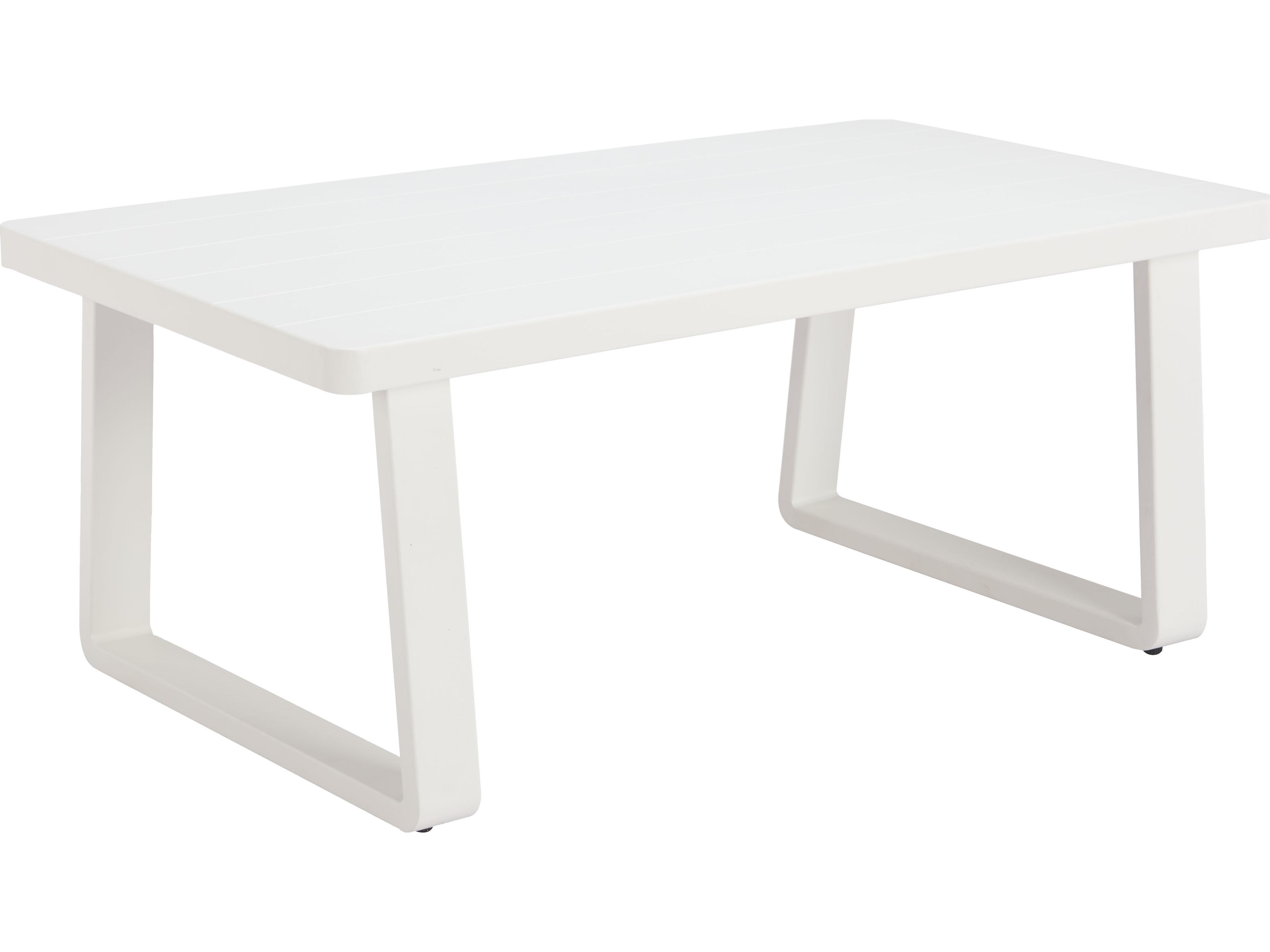 Zuo Outdoor Welt White Aluminum Rectangular Coffee Table