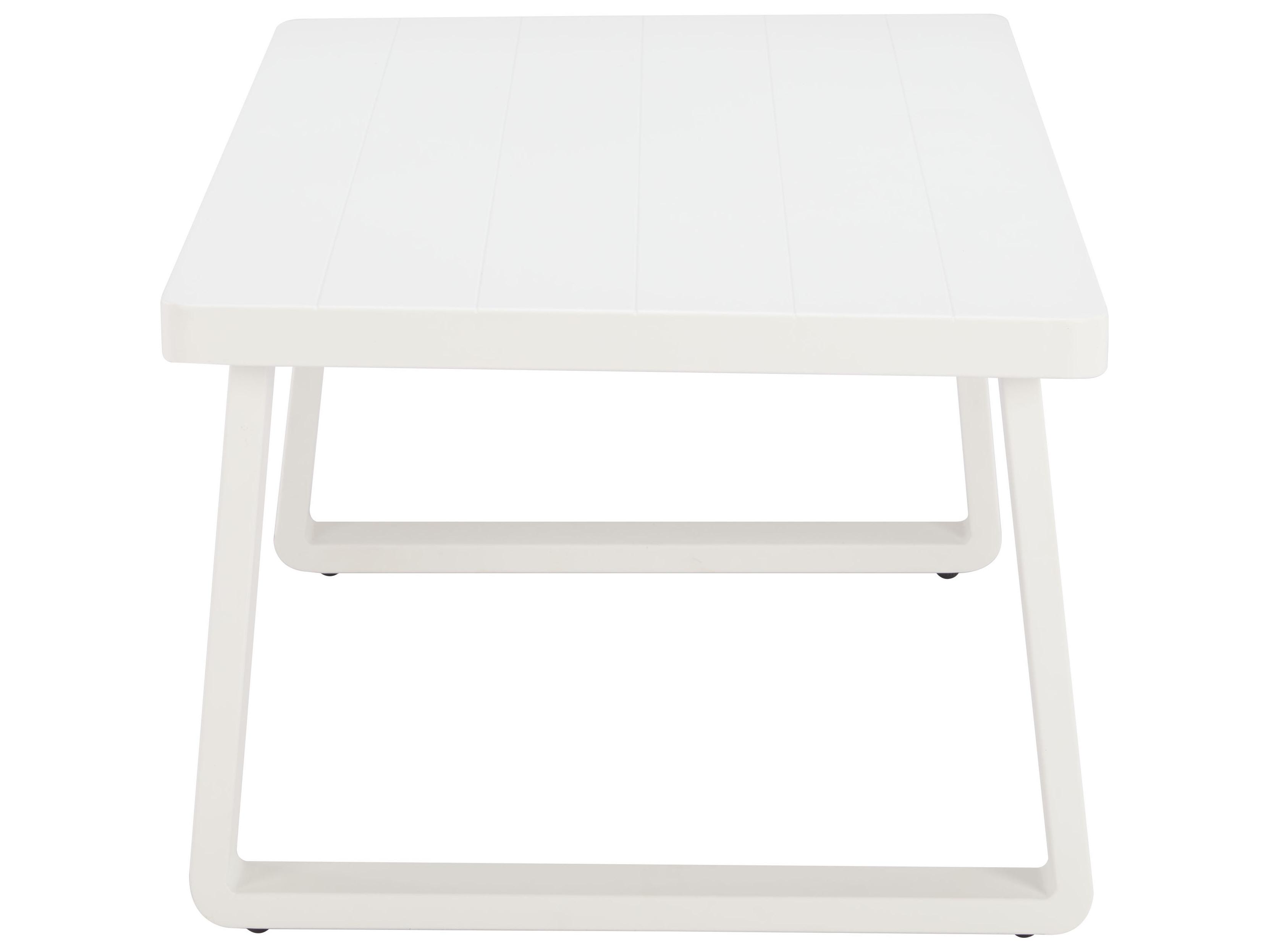 Zuo Outdoor Welt White Aluminum Rectangular Coffee Table