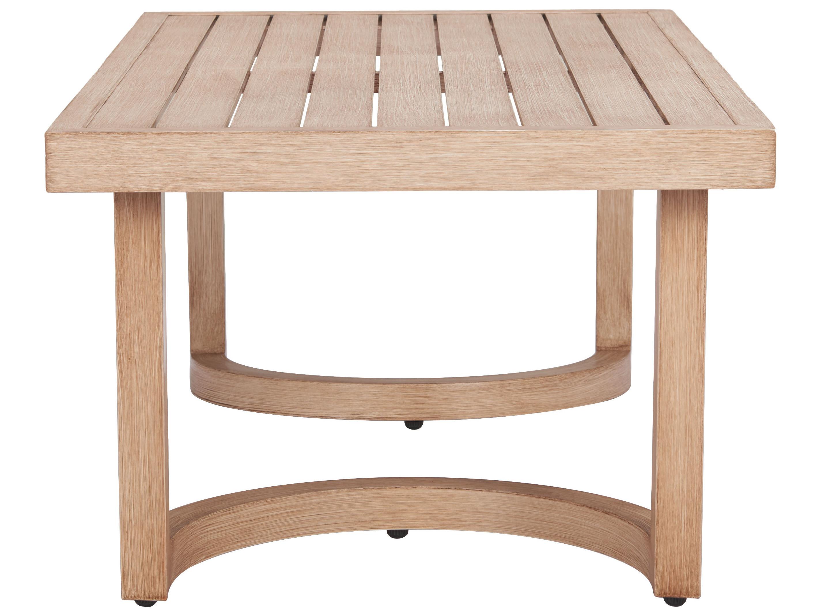 Zuo Outdoor Leto Brown Aluminum Rectangular Coffee Table