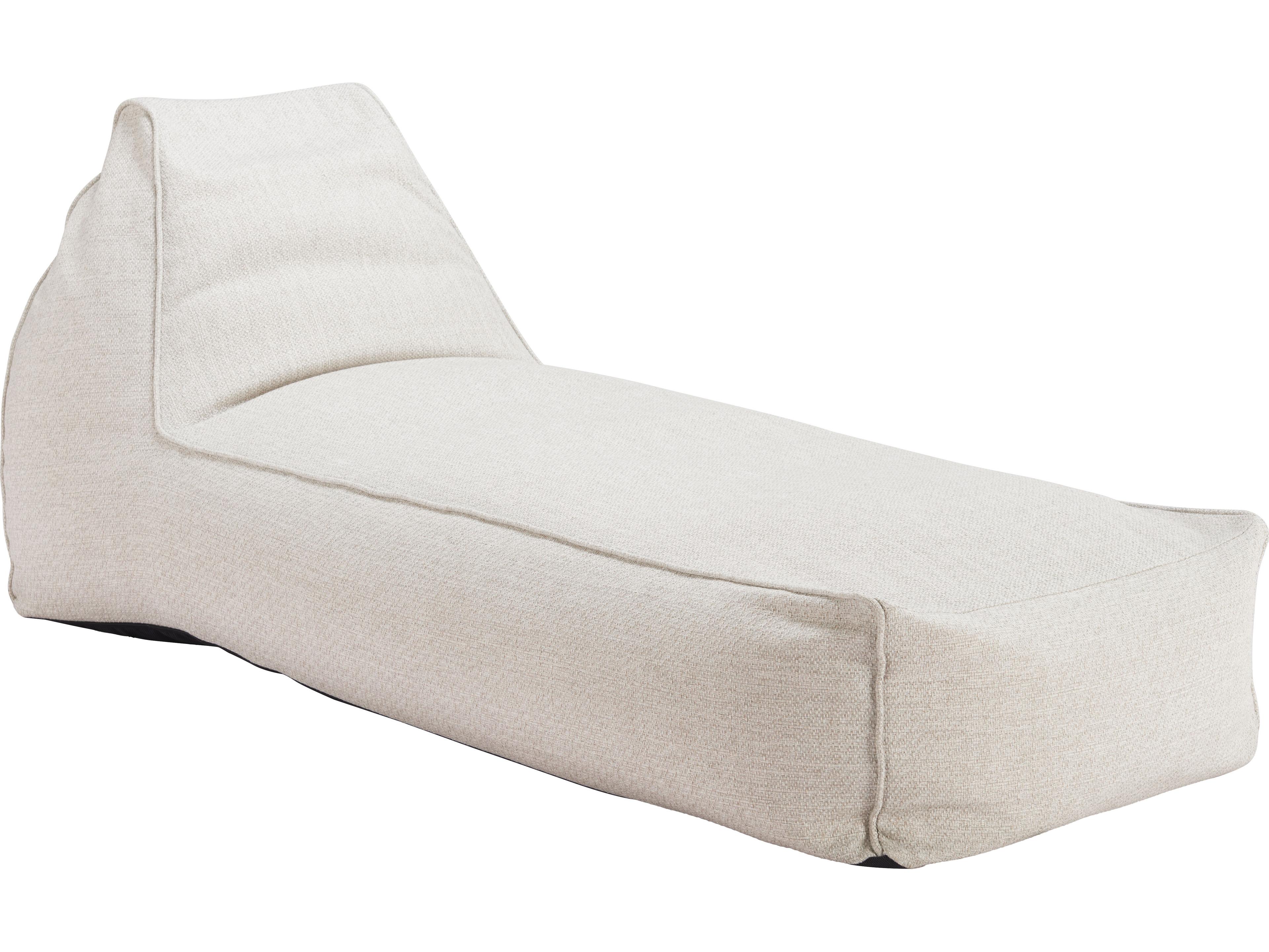 Zuo Outdoor Kalm Beige Polypropylene Cushion Chaise Lounge