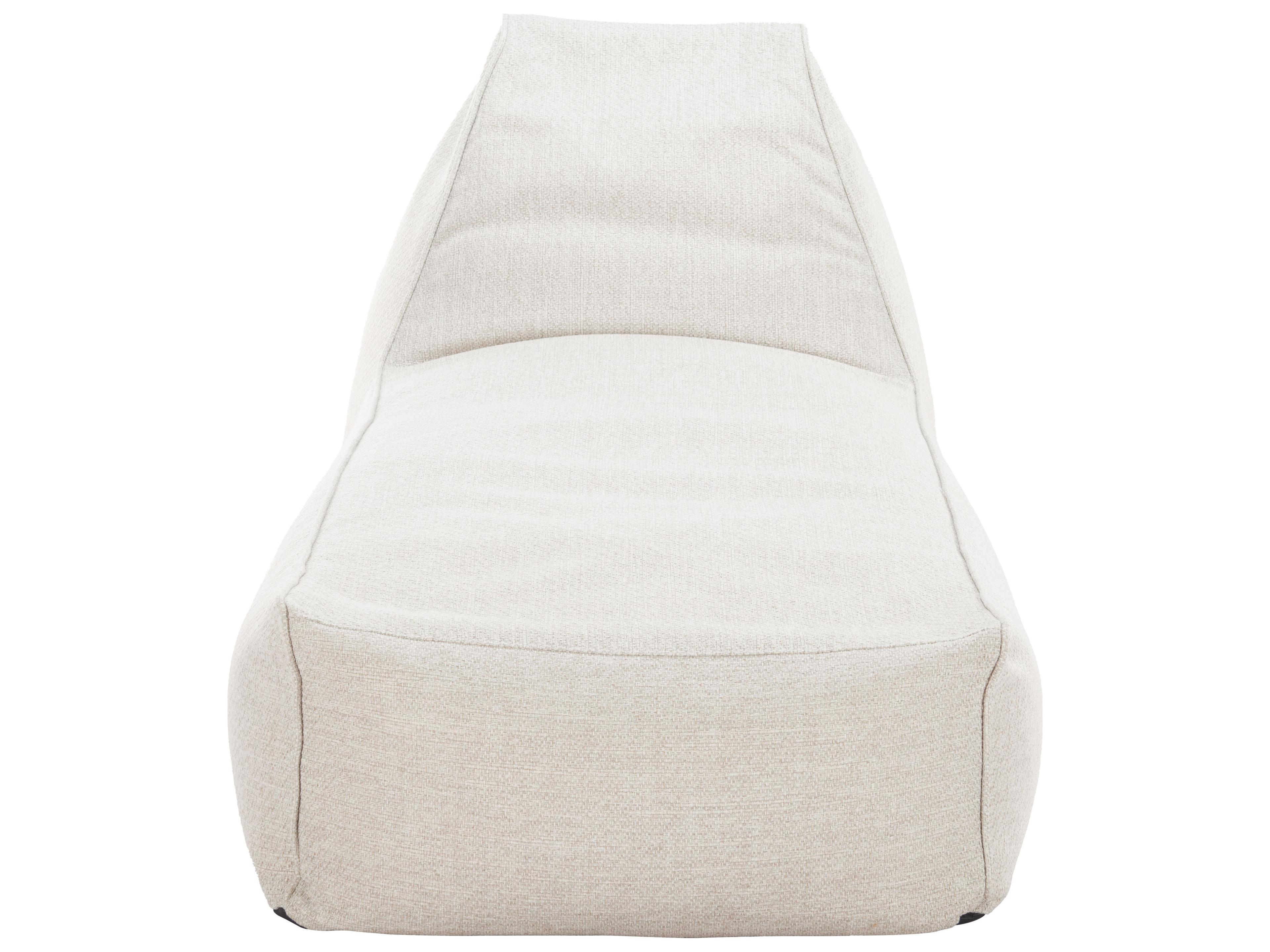 Zuo Outdoor Kalm Beige Polypropylene Cushion Chaise Lounge