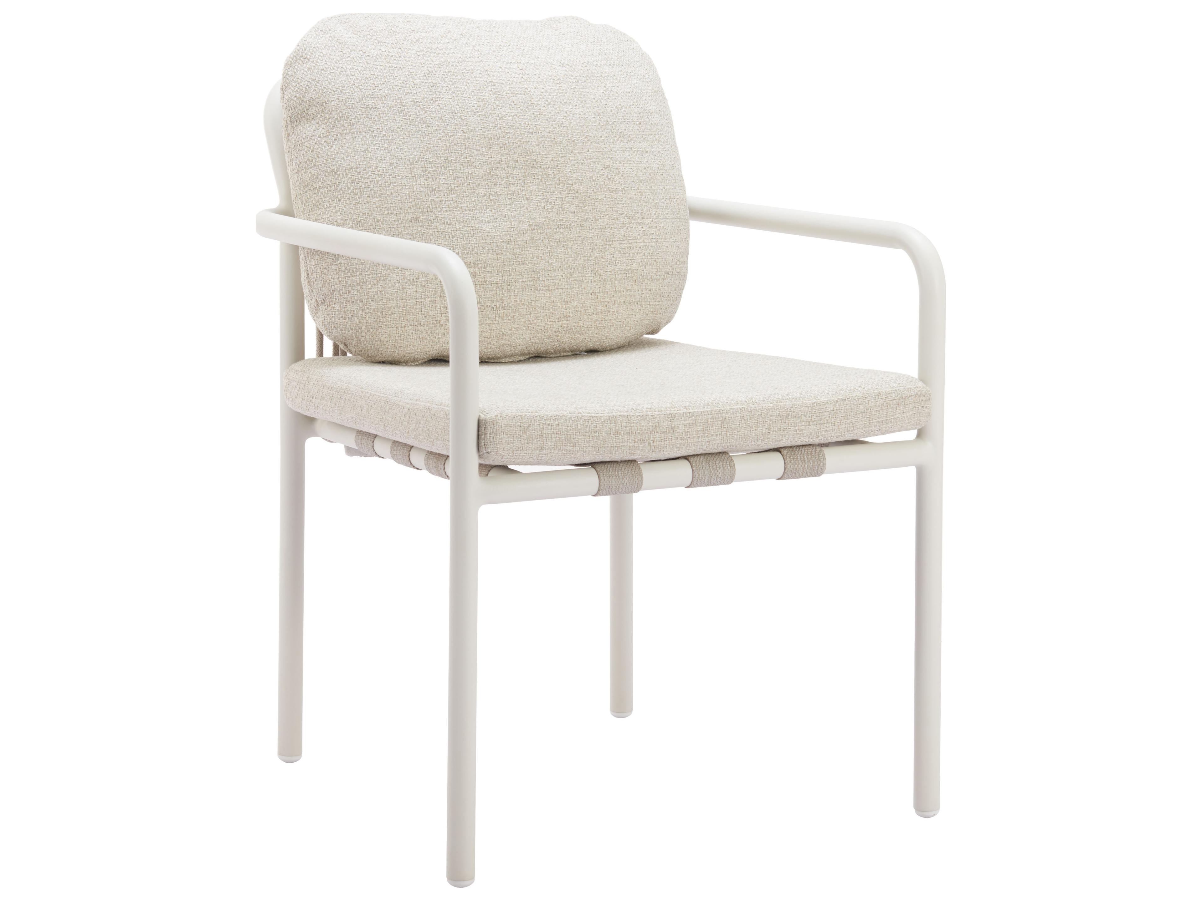 Zuo Outdoor Aite Beige Aluminum Cushion Dining Chair, Set of 2