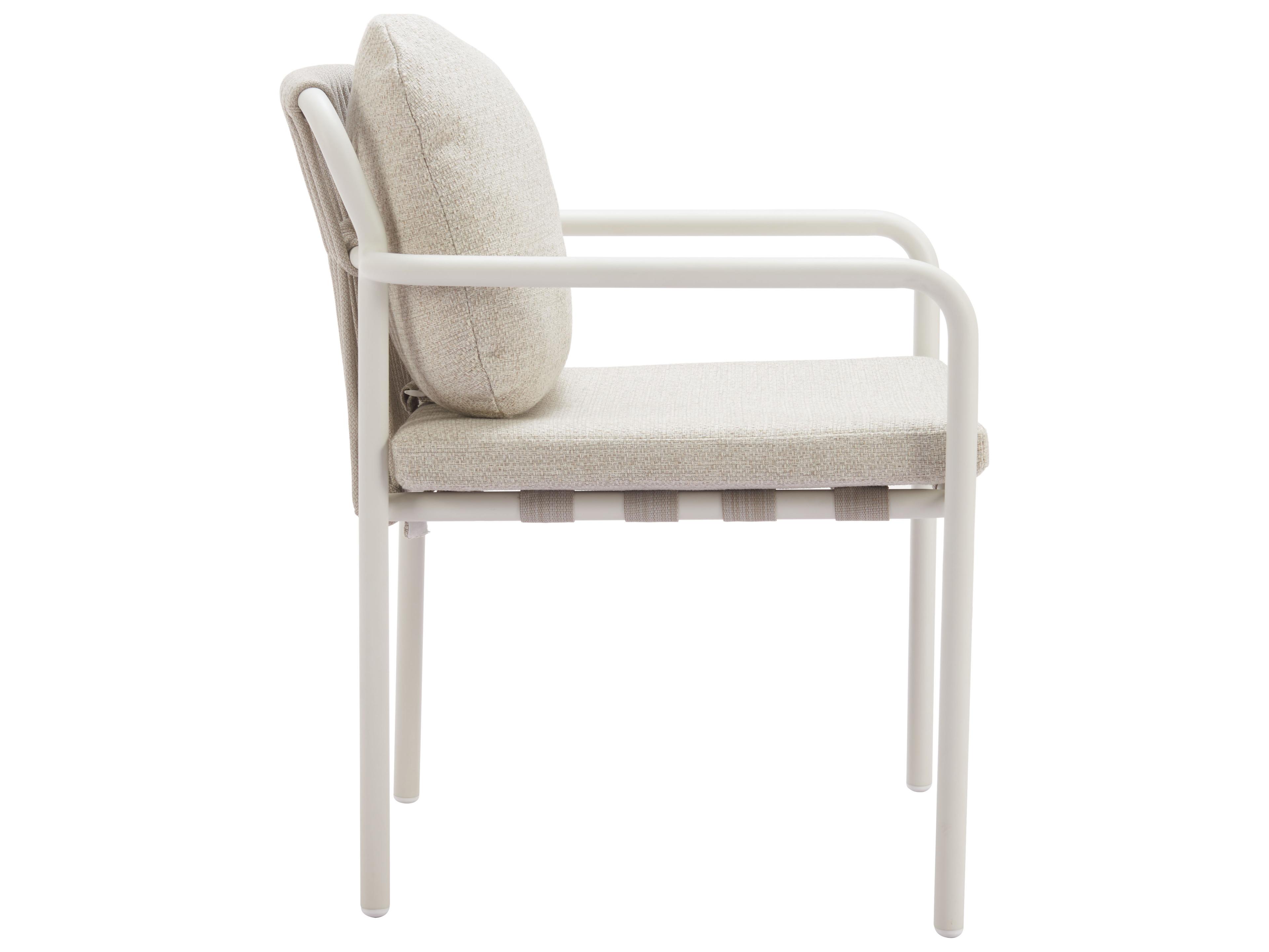 Zuo Outdoor Aite Beige Aluminum Cushion Dining Chair, Set of 2