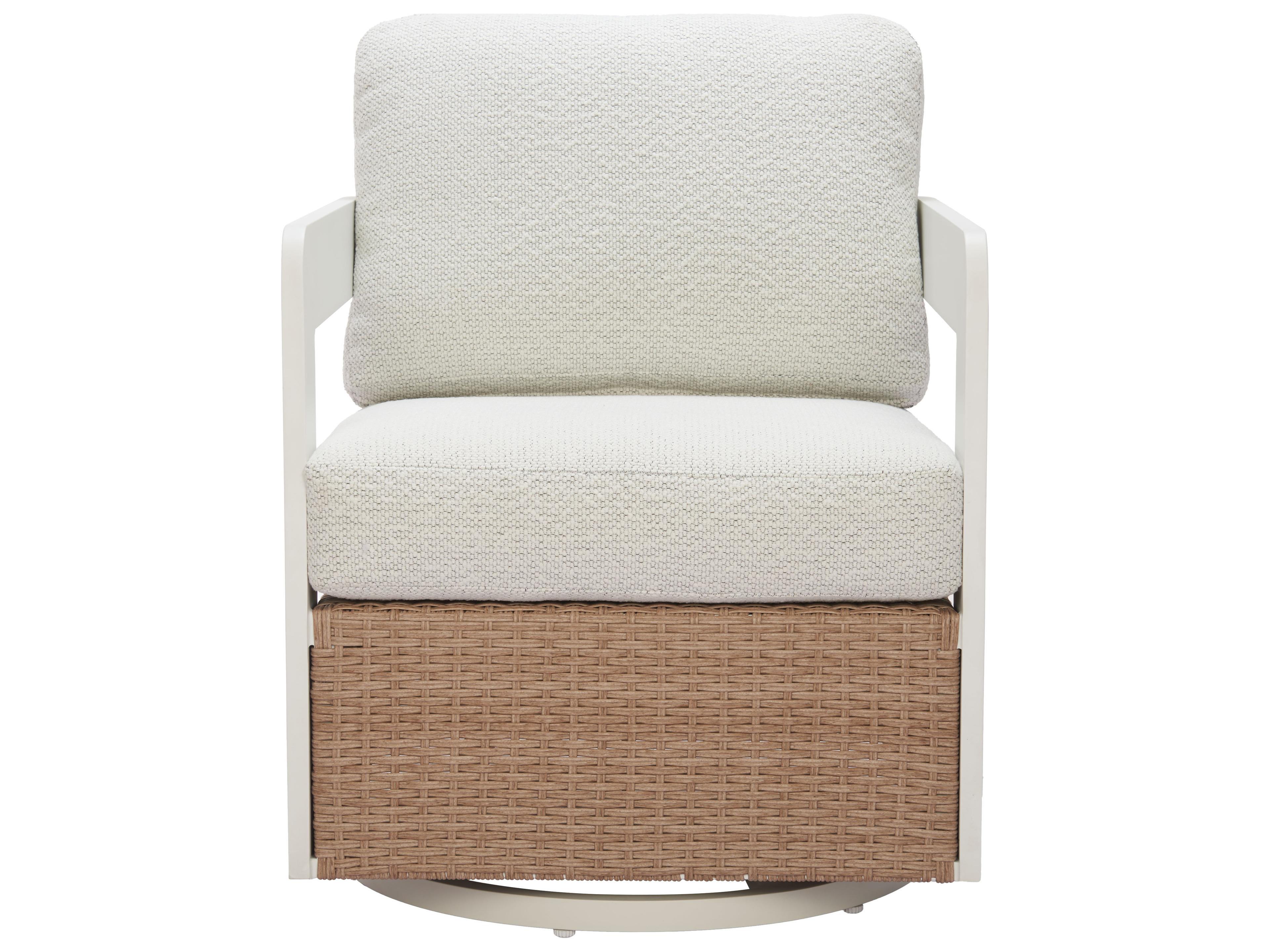 Zuo Outdoor Gelo White Brown Aluminum Cushion Lounge Chair