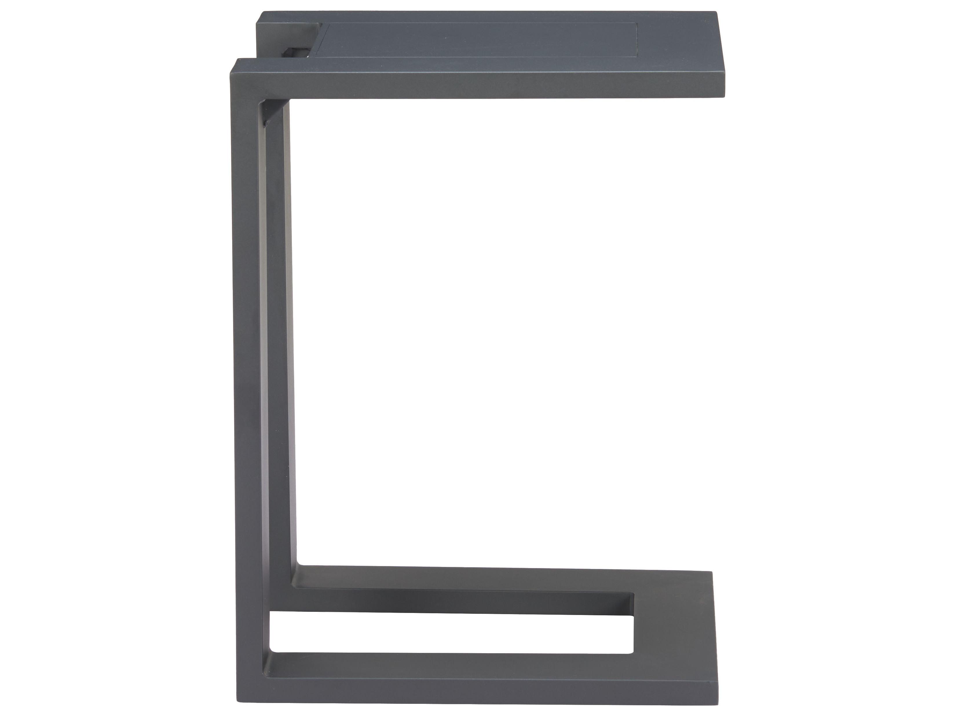 Zuo Outdoor Tudi Black Aluminum Rectangular End Table