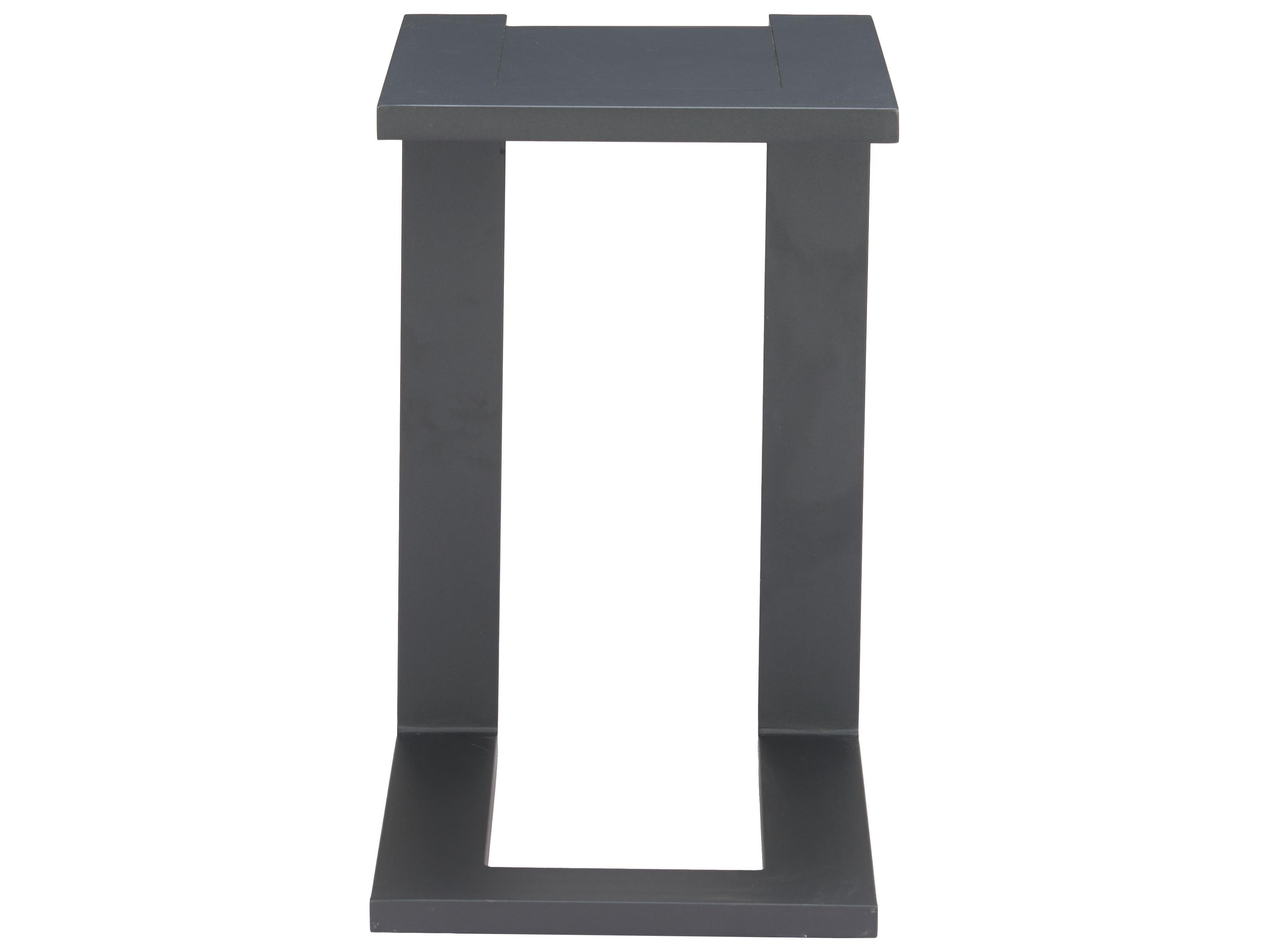 Zuo Outdoor Tudi Black Aluminum Rectangular End Table