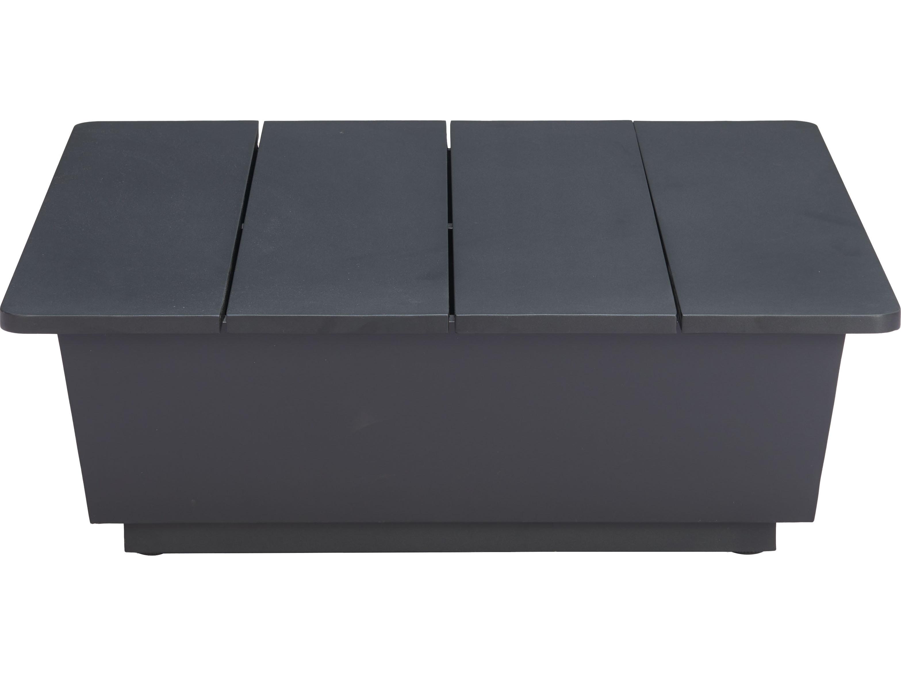 Zuo Outdoor Tien Black Aluminum Square End Table