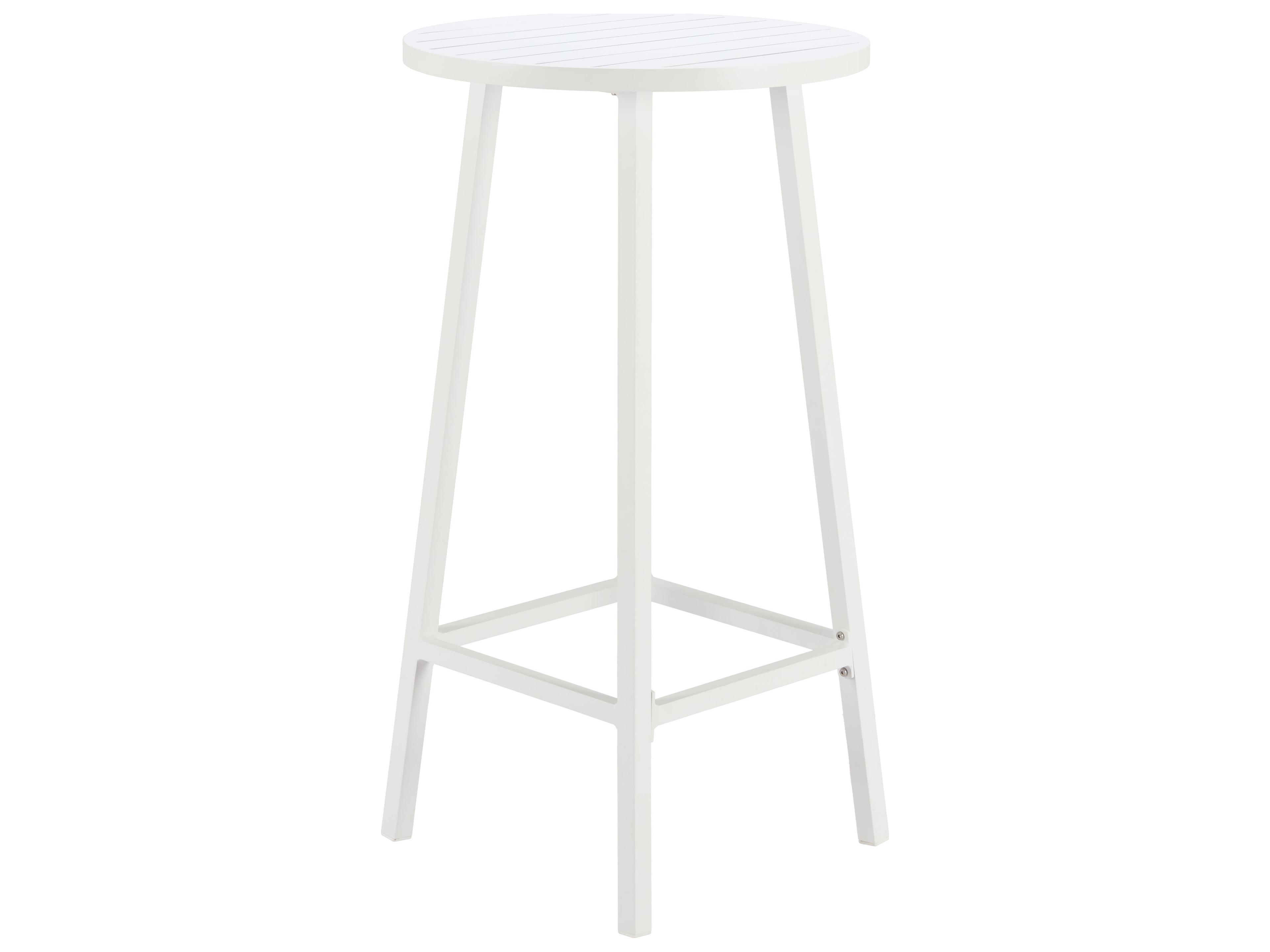 Zuo Outdoor Ren White Aluminum Round Bar Table