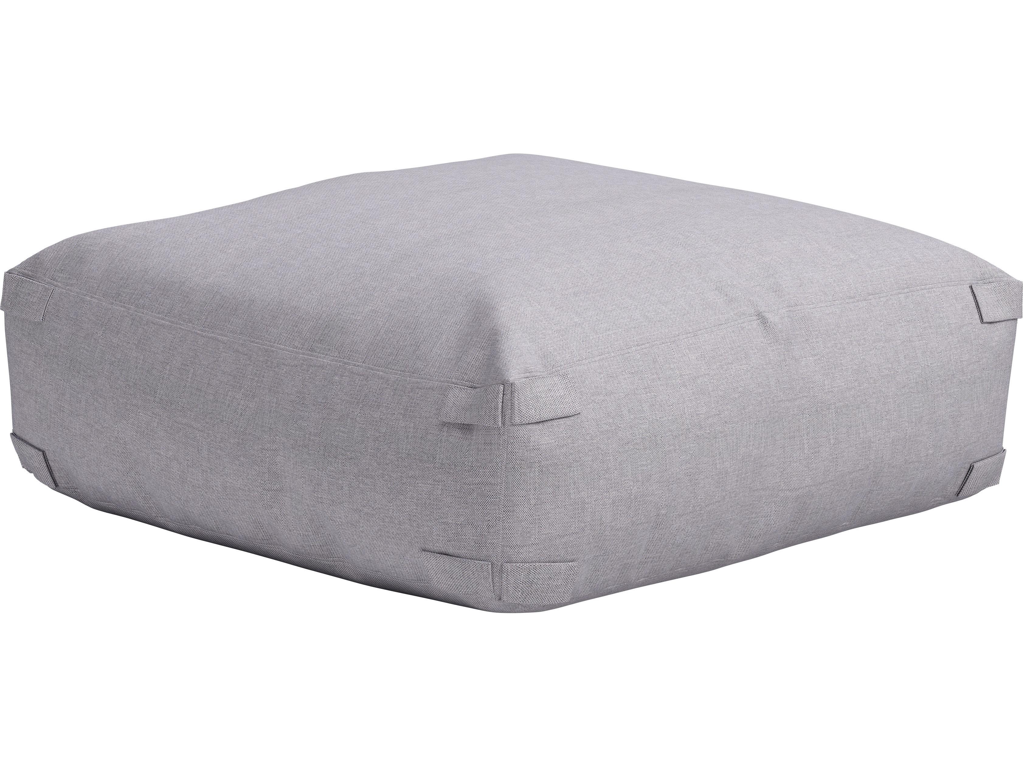 Zuo Outdoor Luanda Gray Fabric Cushion Ottoman