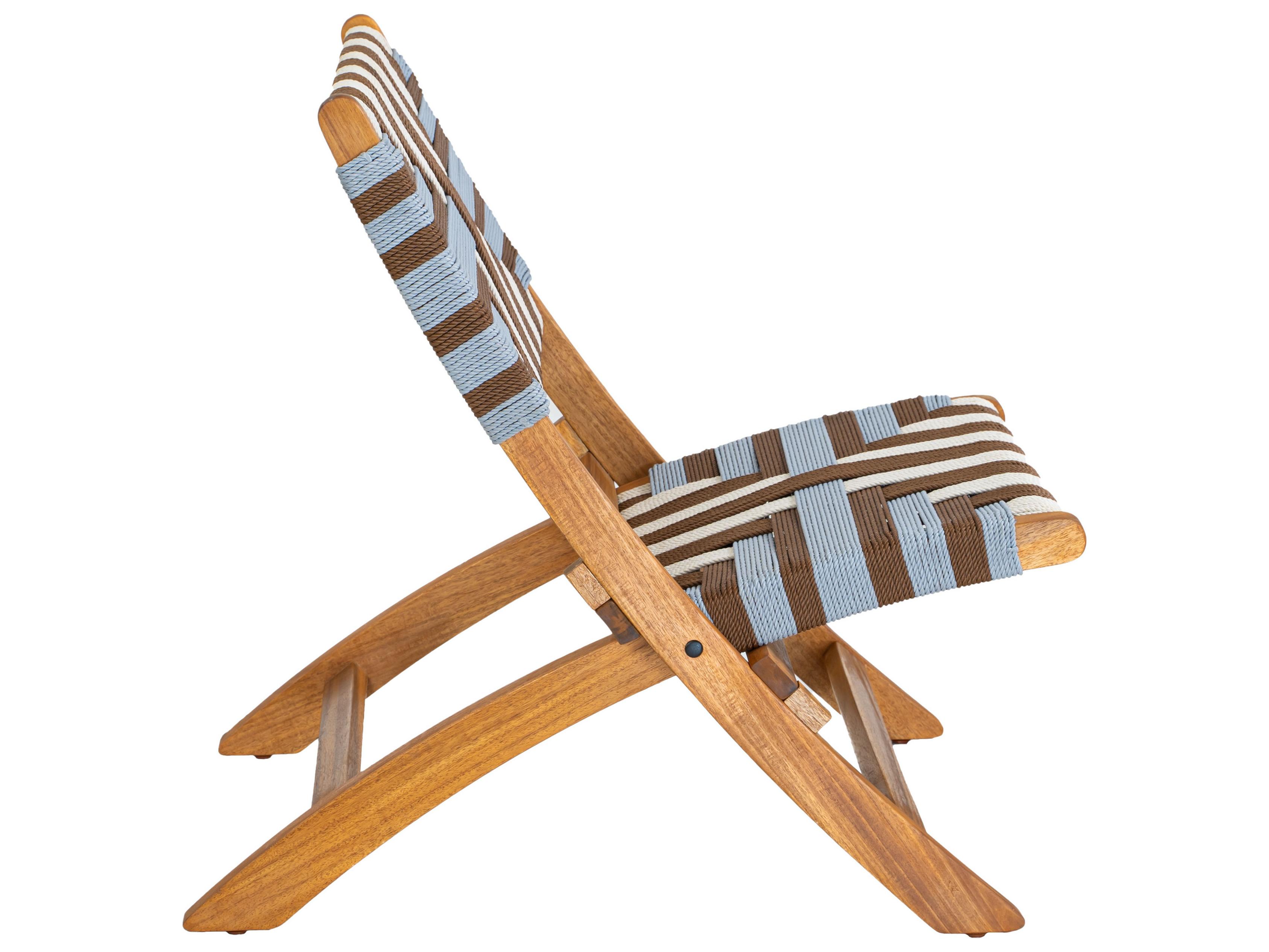 Zuo Outdoor Sunshine Multicolor Wood Wicker Lounge Chair