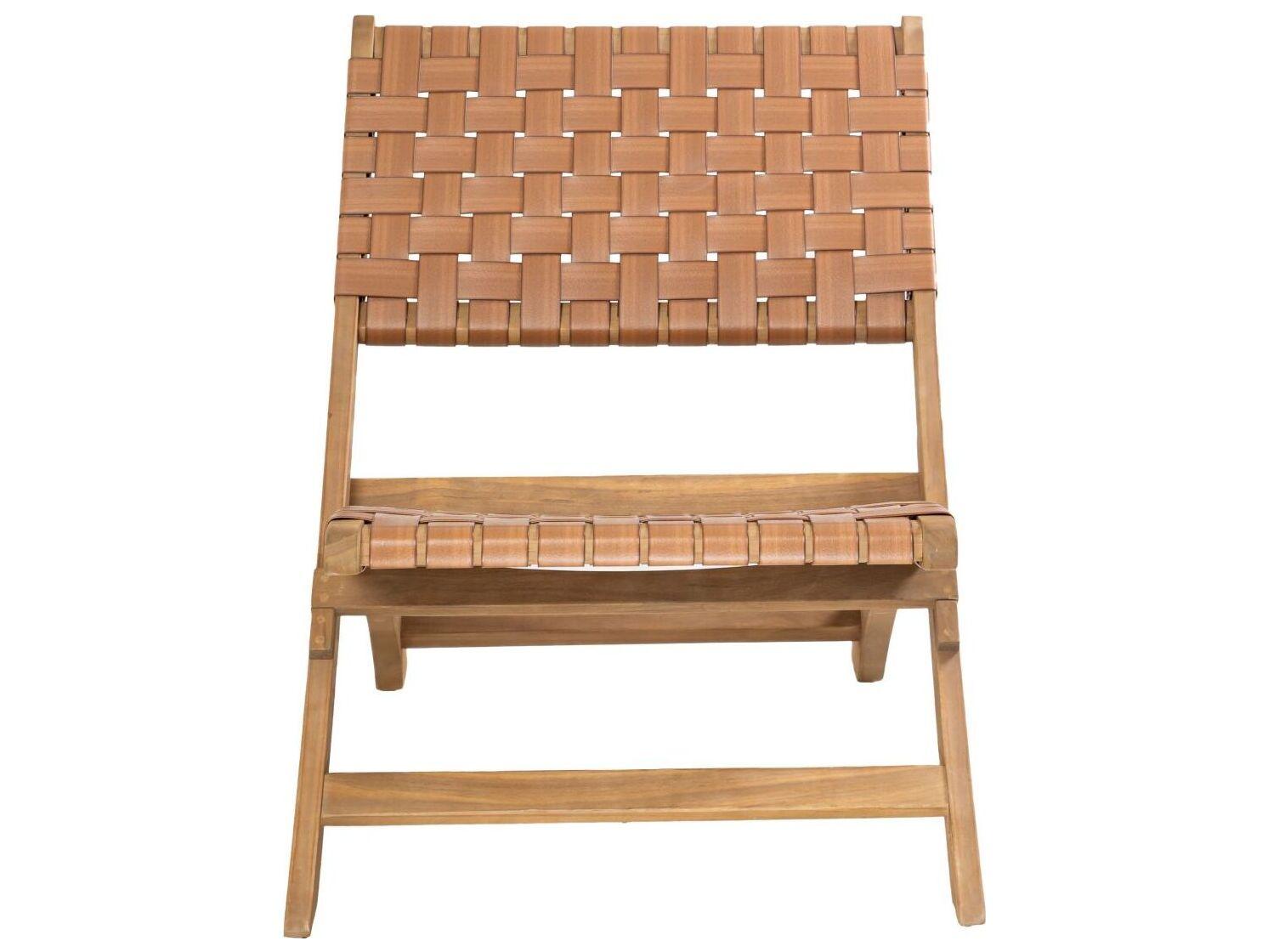 Zuo Outdoor Sunflare Brown Wood Wicker Lounge Chair