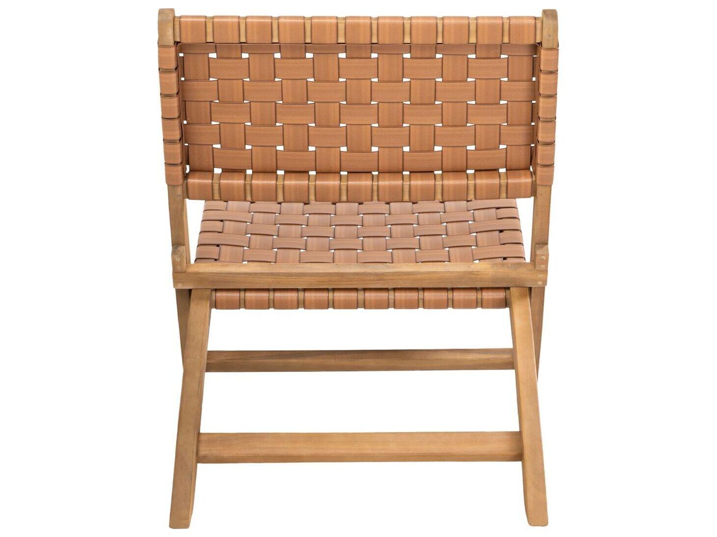 Zuo Outdoor Sunflare Brown Wood Wicker Lounge Chair