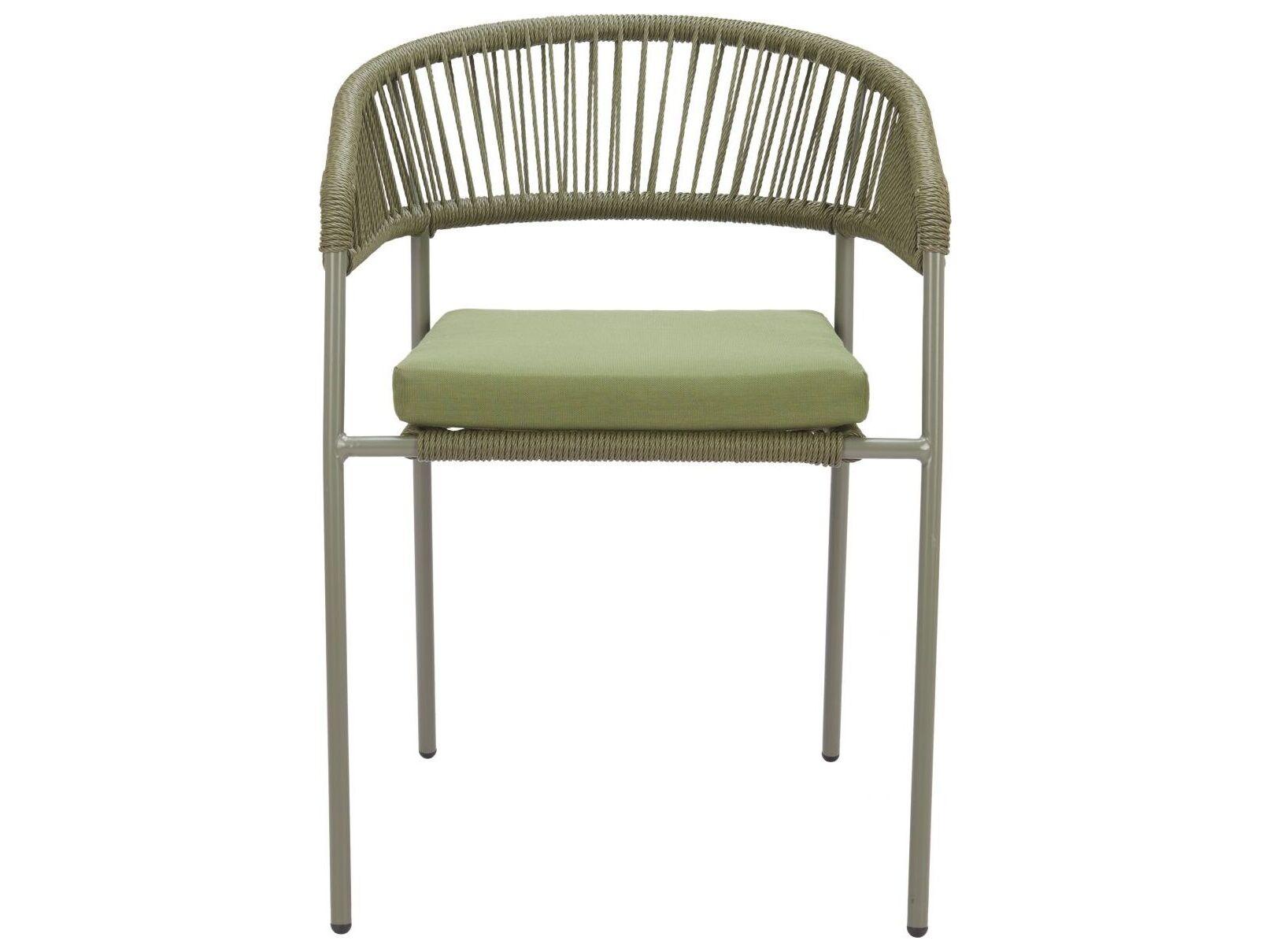 Zuo Outdoor Skye Green Rope Cushion Dining Chair