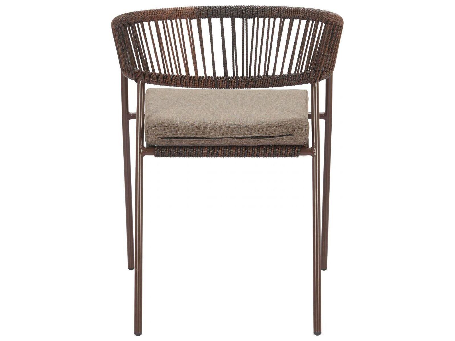 Zuo Outdoor Skye Brown Rope Cushion Dining Chair