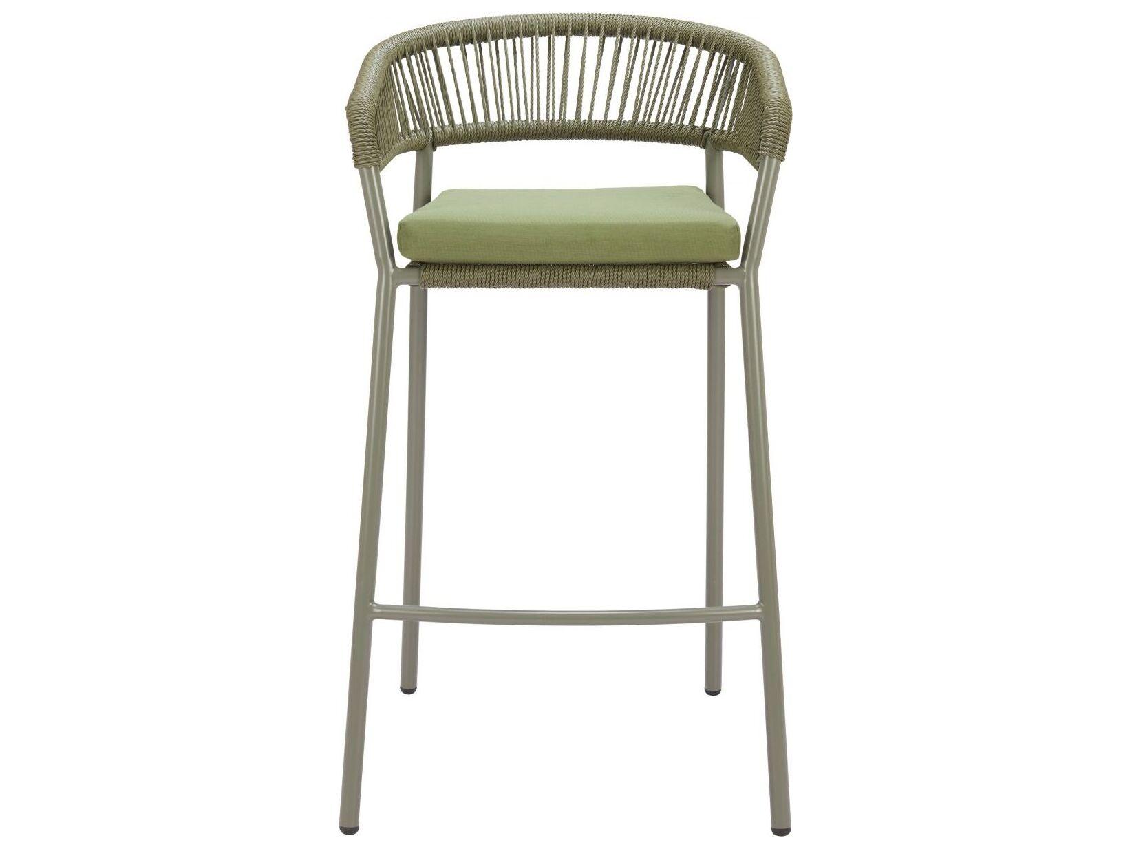 Zuo Outdoor Skye Green Rope Cushion Bar Stool