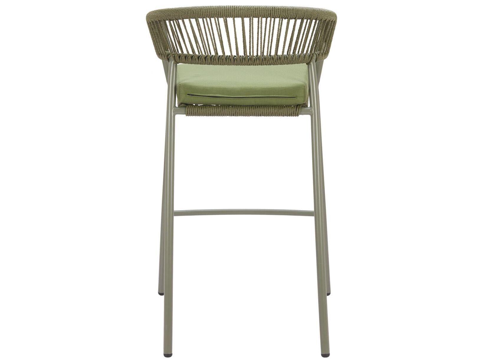 Zuo Outdoor Skye Green Rope Cushion Bar Stool