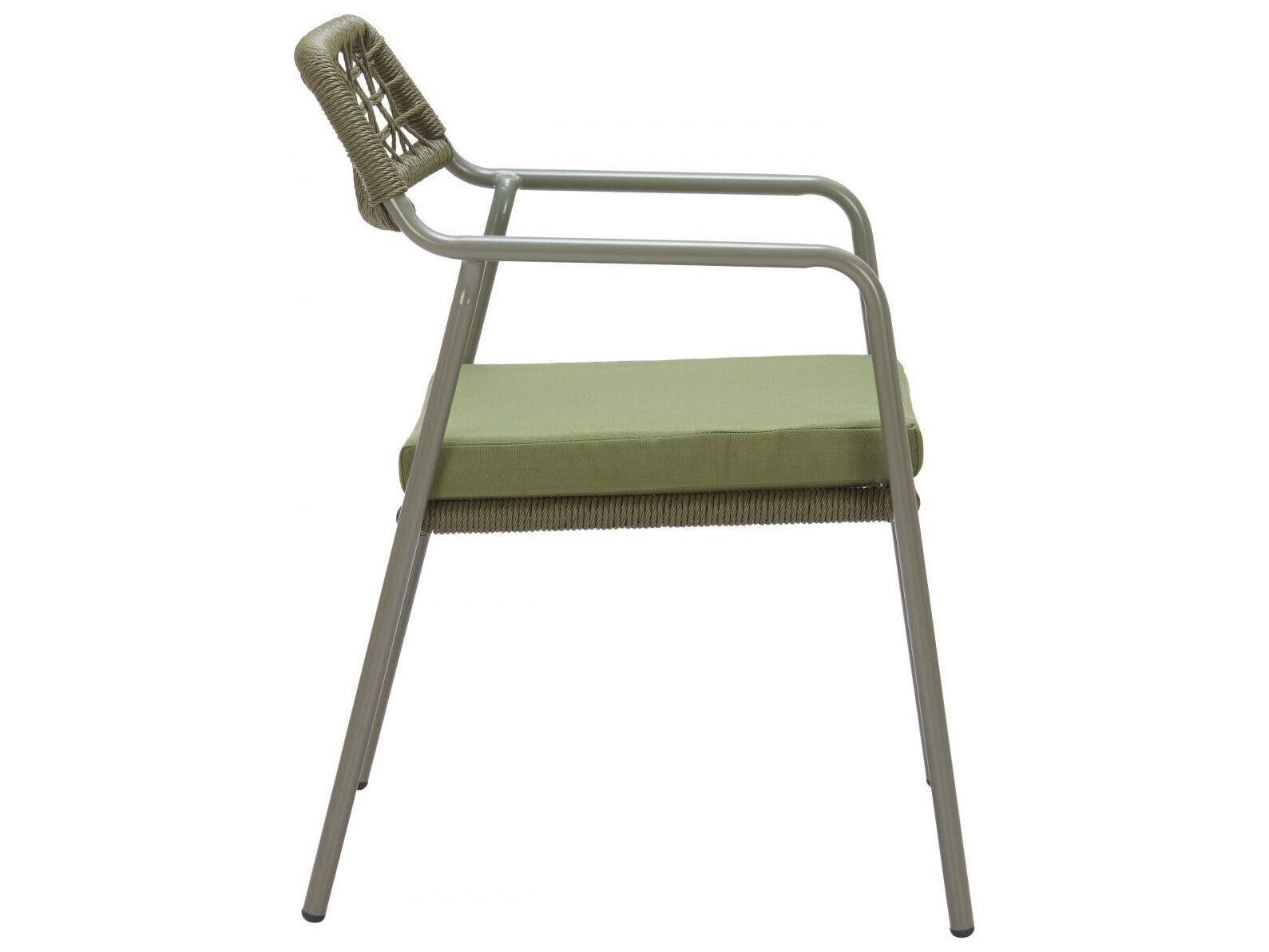 Zuo Outdoor Rio Green Rope Cushion Dining Chair
