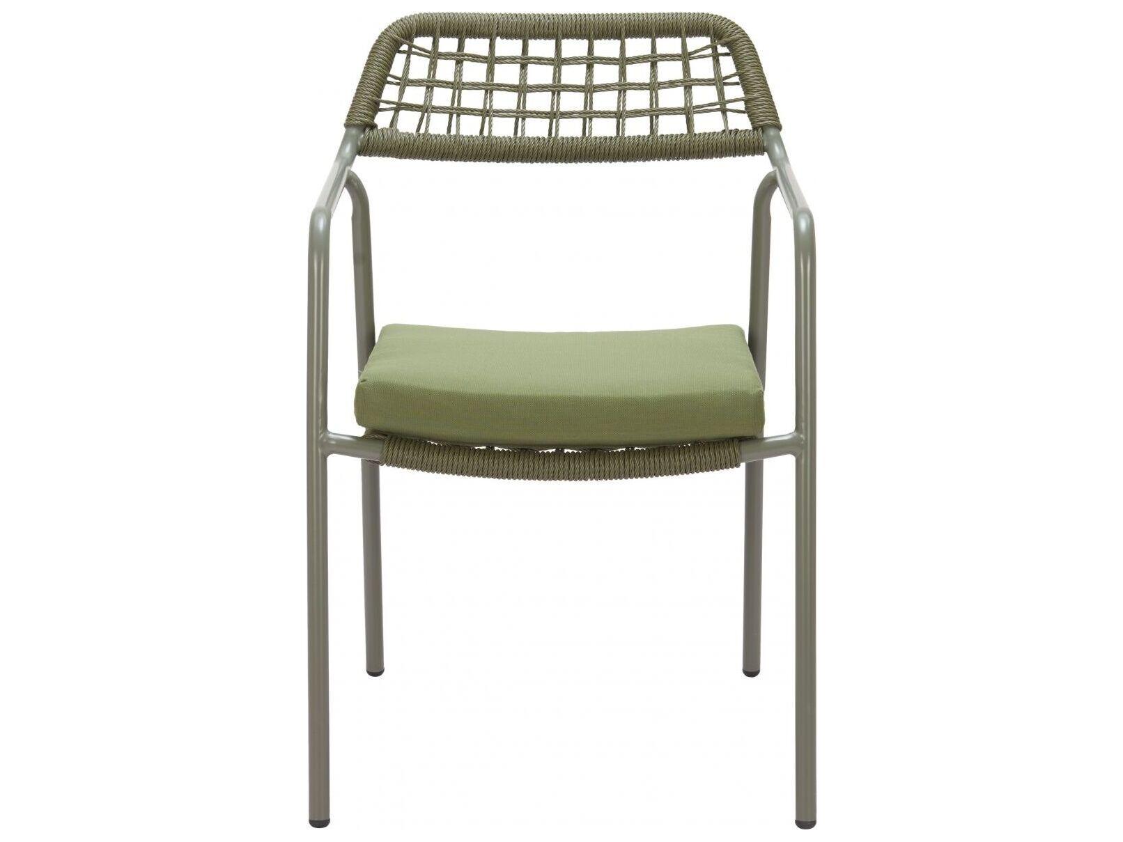 Zuo Outdoor Rio Green Rope Cushion Dining Chair