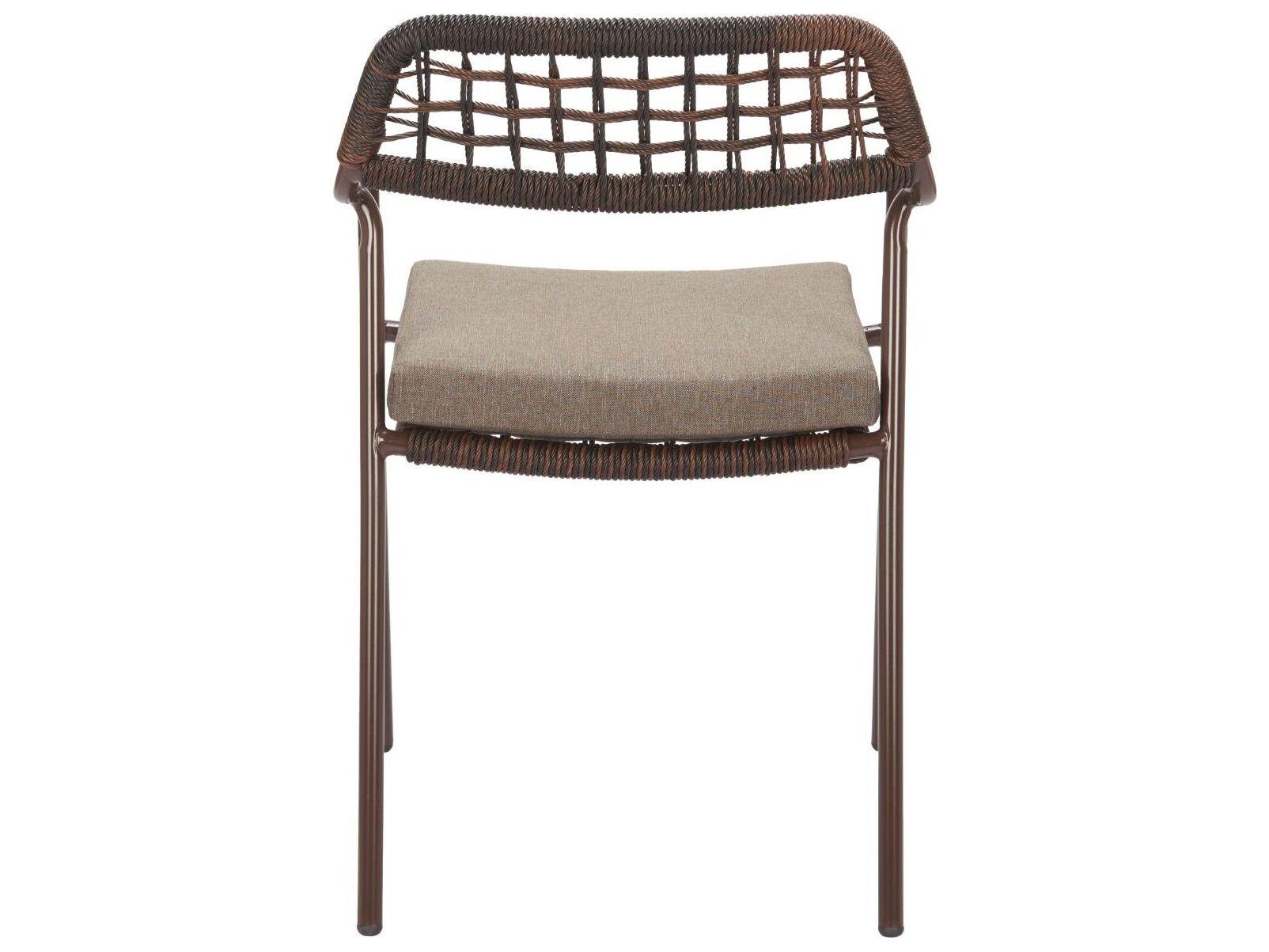 Zuo Outdoor Rio Brown Rope Cushion Dining Chair