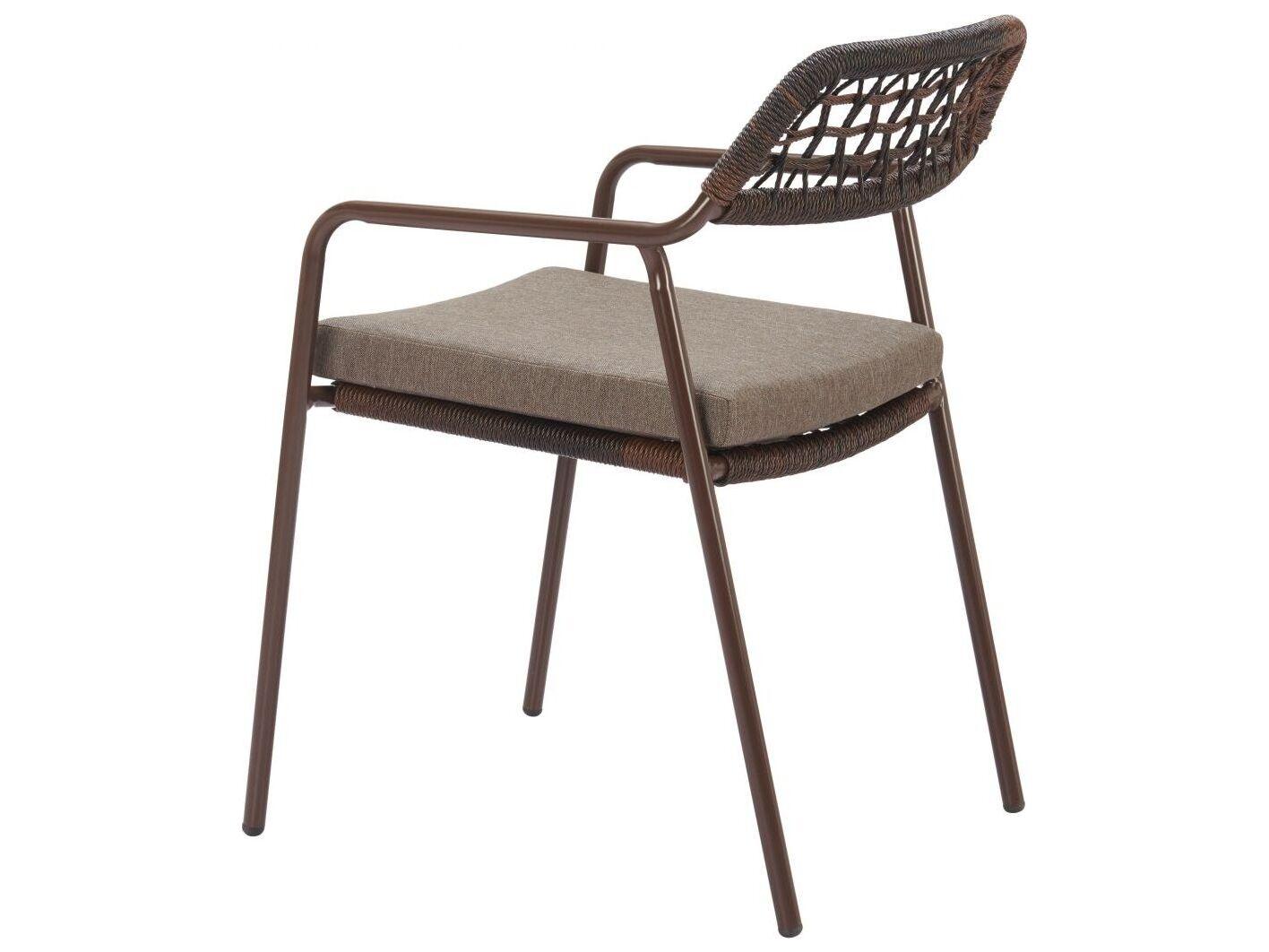 Zuo Outdoor Rio Brown Rope Cushion Dining Chair