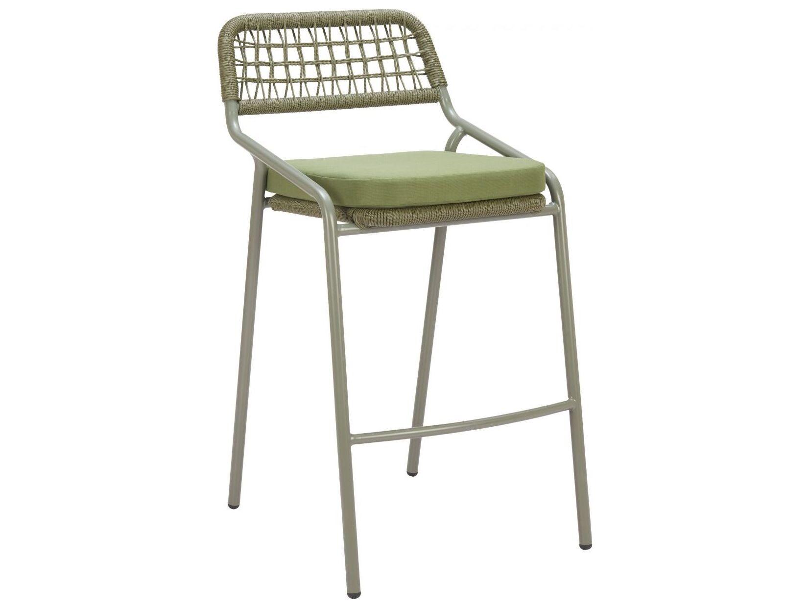 Zuo Outdoor Rio Green Rope Cushion Bar Stool