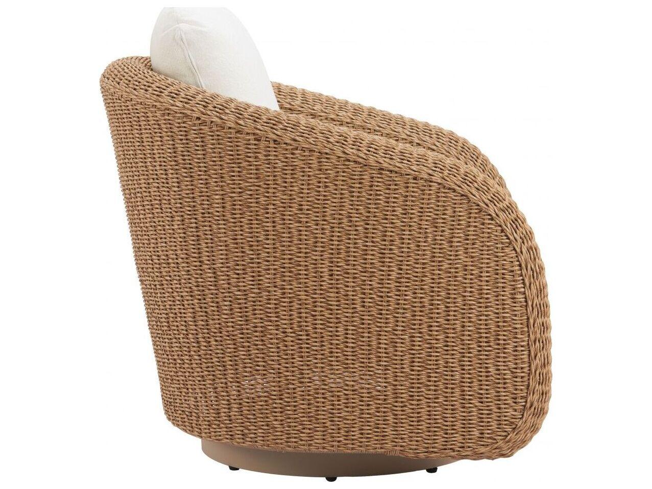 Zuo Outdoor Solara Ivory Wicker Cushion Lounge Chair