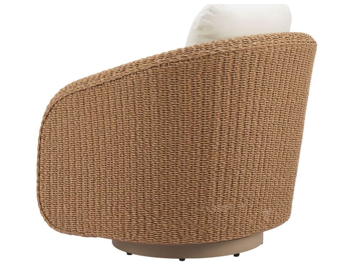 Zuo Outdoor Solara Ivory Wicker Cushion Lounge Chair