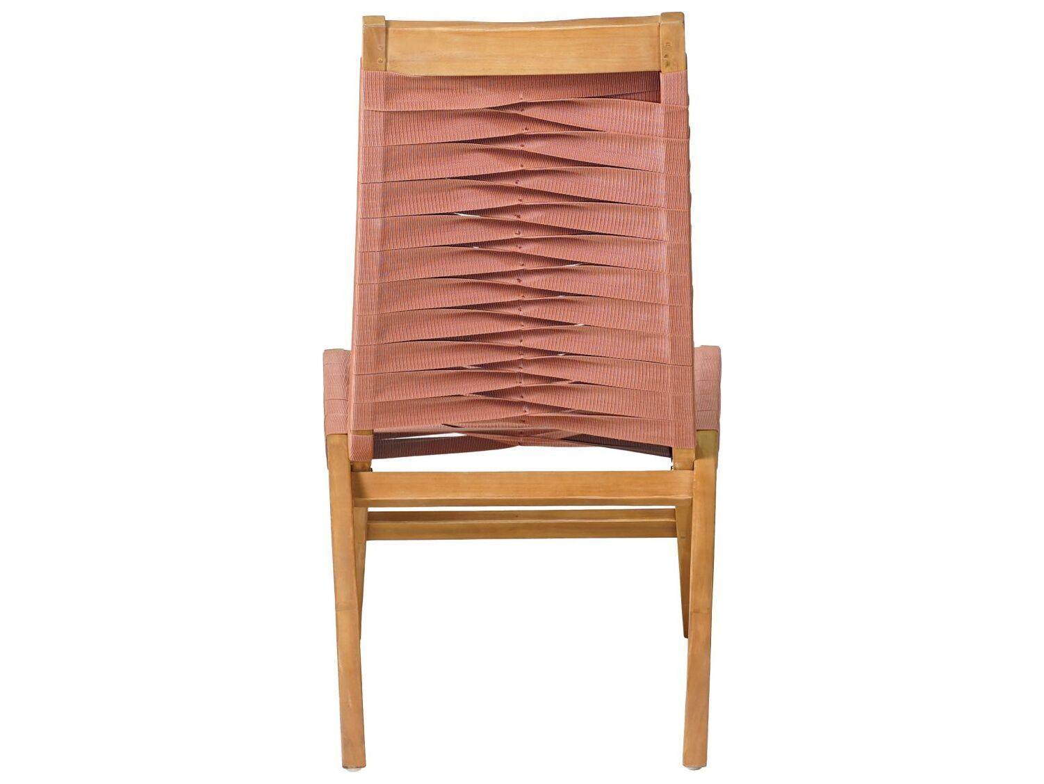 Zuo Outdoor Rova Terracotta Wood Strap Lounge Chair